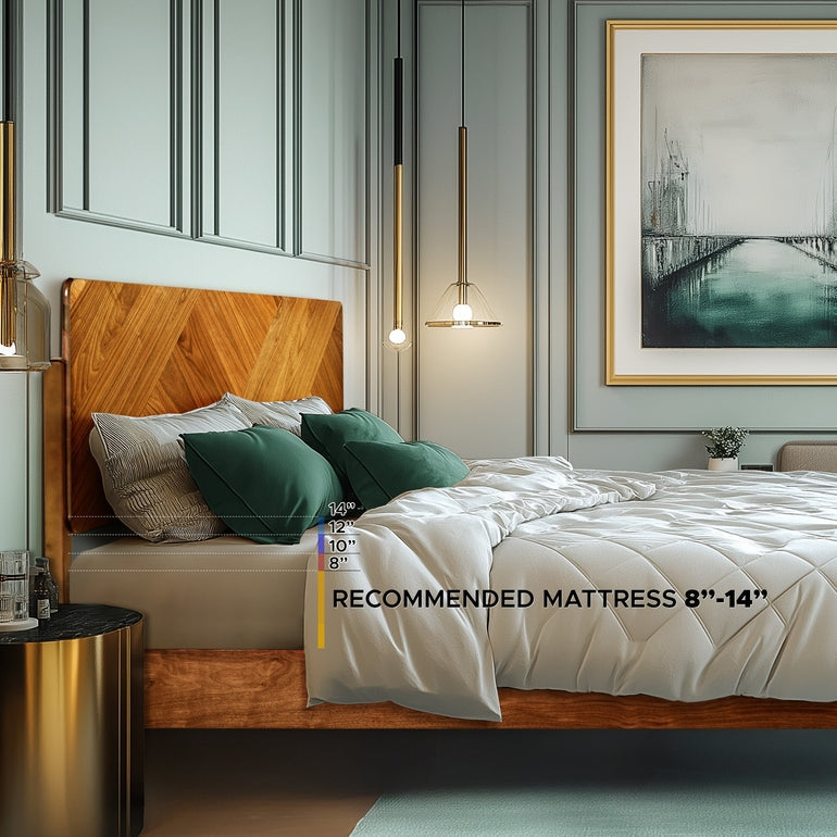 Rorns Bifrost Platform Bed Frame With Headboard