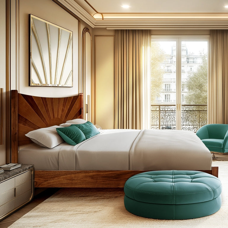 Rorns Sunset Platform Bed Frame With Headboard