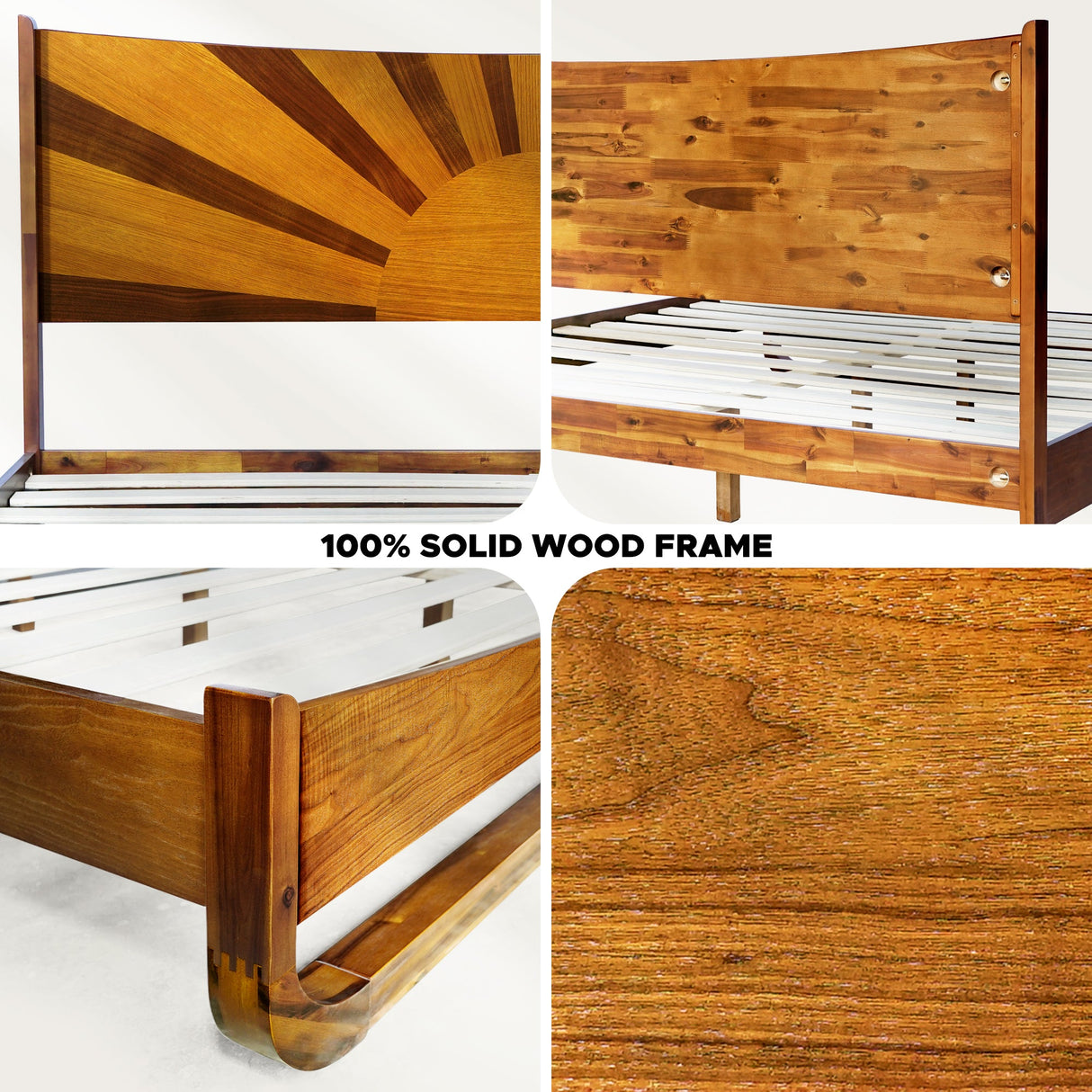 Rorns Sunset Platform Bed Frame With Headboard