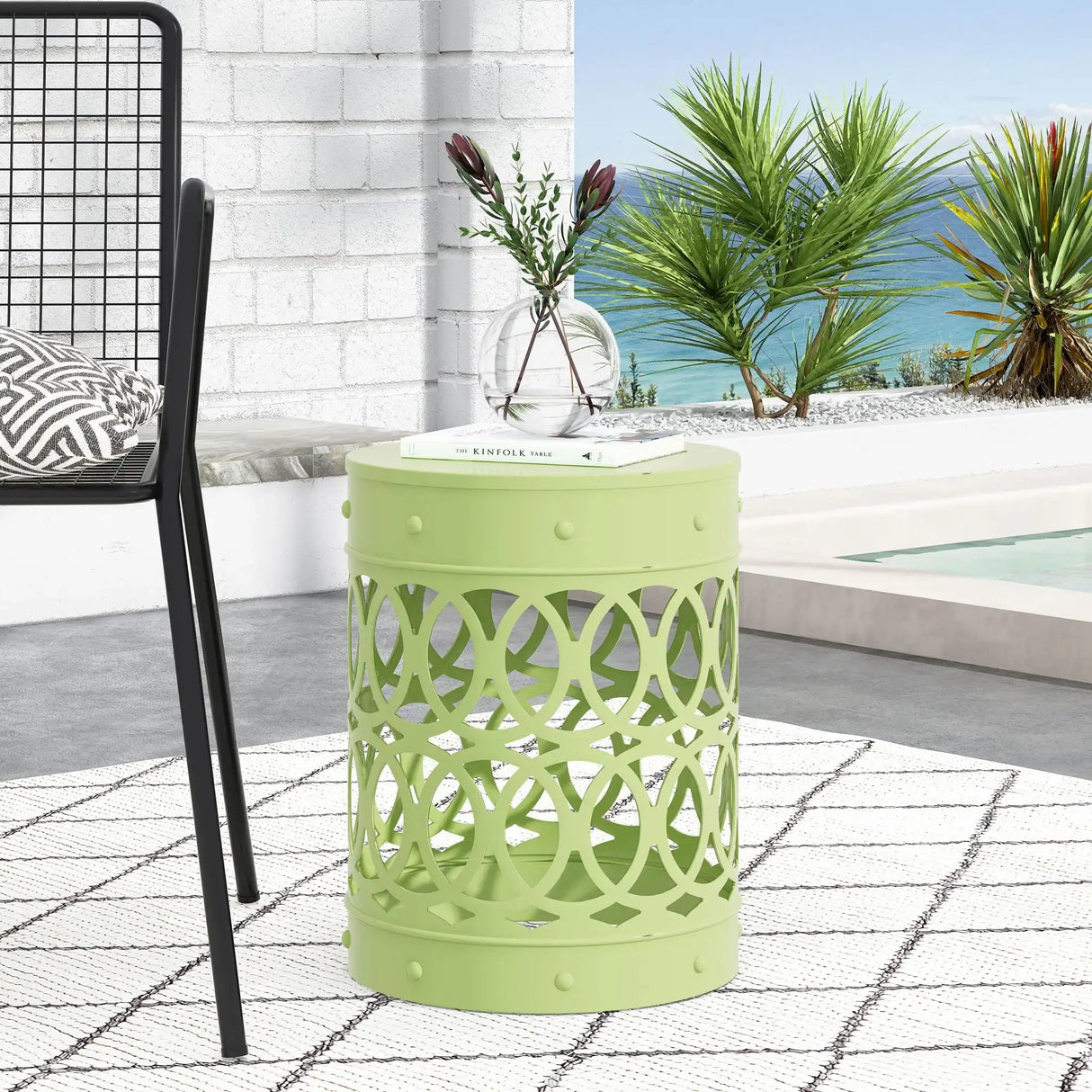 Riviera Outdoor Metal Large End Table