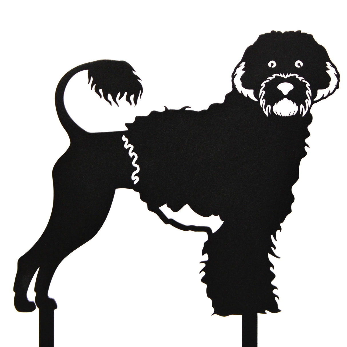Portuguese Water Dog Garden Stake