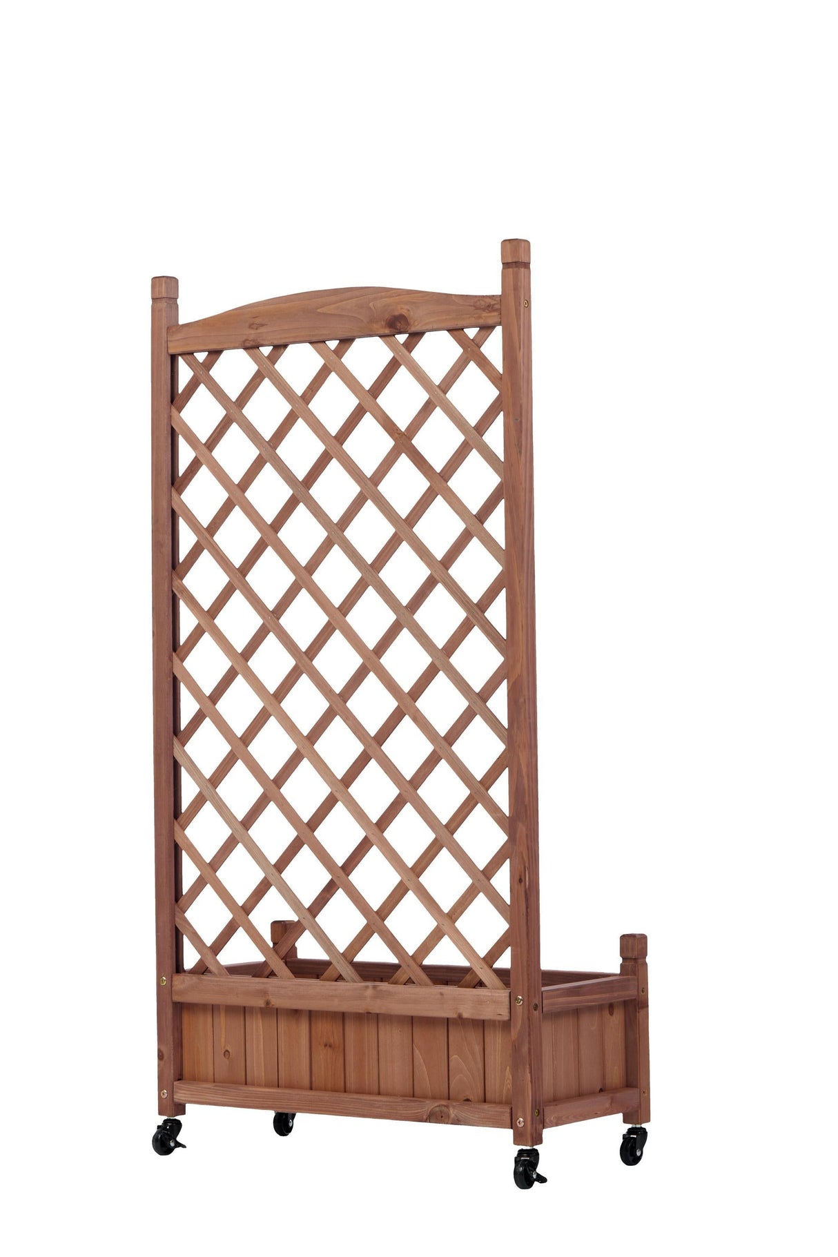 2-Pack Raised Garden Beds with Trellis, Outdoor Wooden Plant Box, and Plant Stand