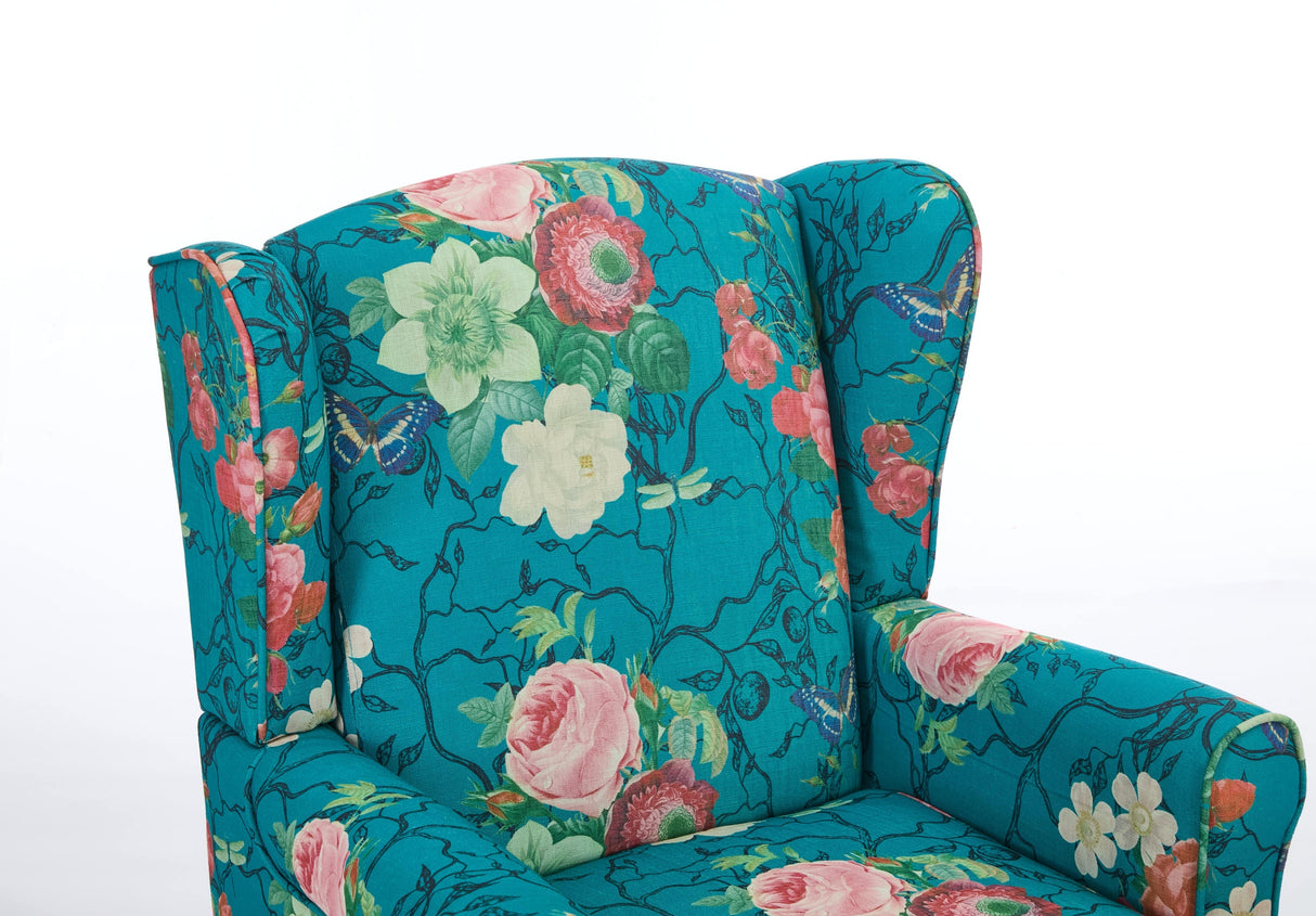 Caribbean Floral Accent Chair