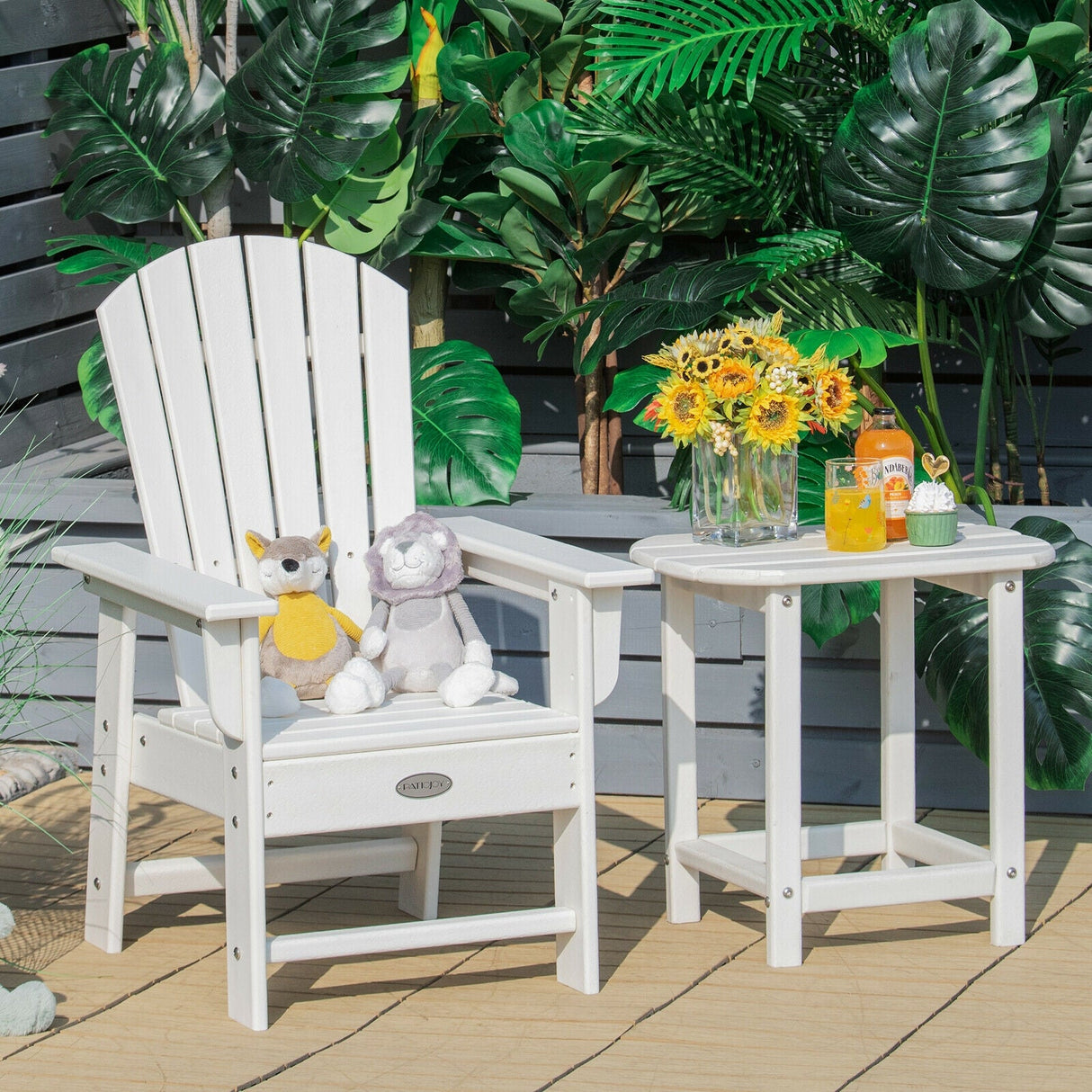 Kids' Adirondack Chair, White