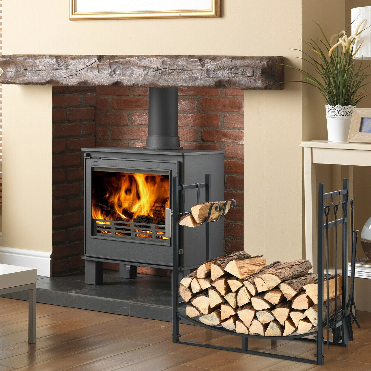 Firewood Rack with Tool Set