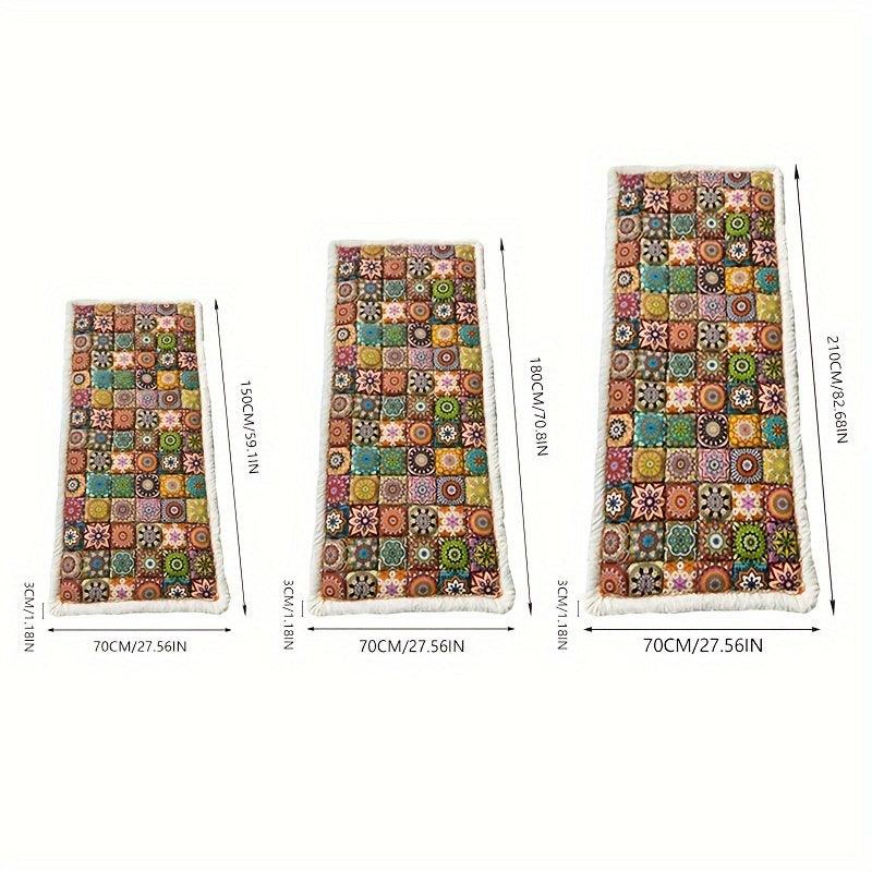 Bohemian Cushion Cover for Armless Sofa – Non-Slip, All-Season