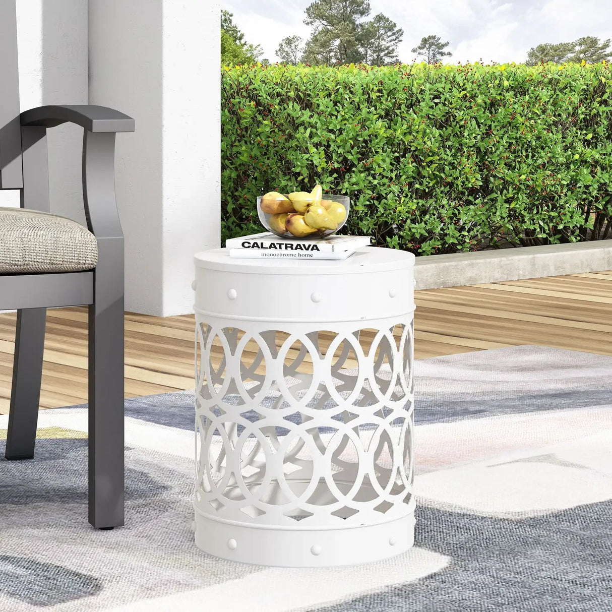 Riviera Outdoor Metal Large End Table