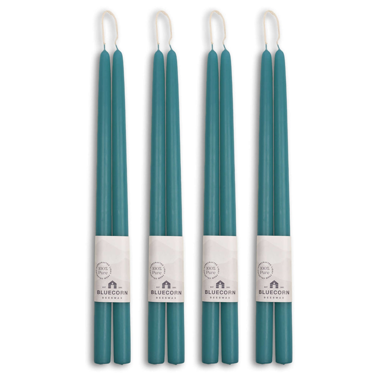 Hand-Dipped Beeswax Taper Candles - Bulk 4-Pair Bundle