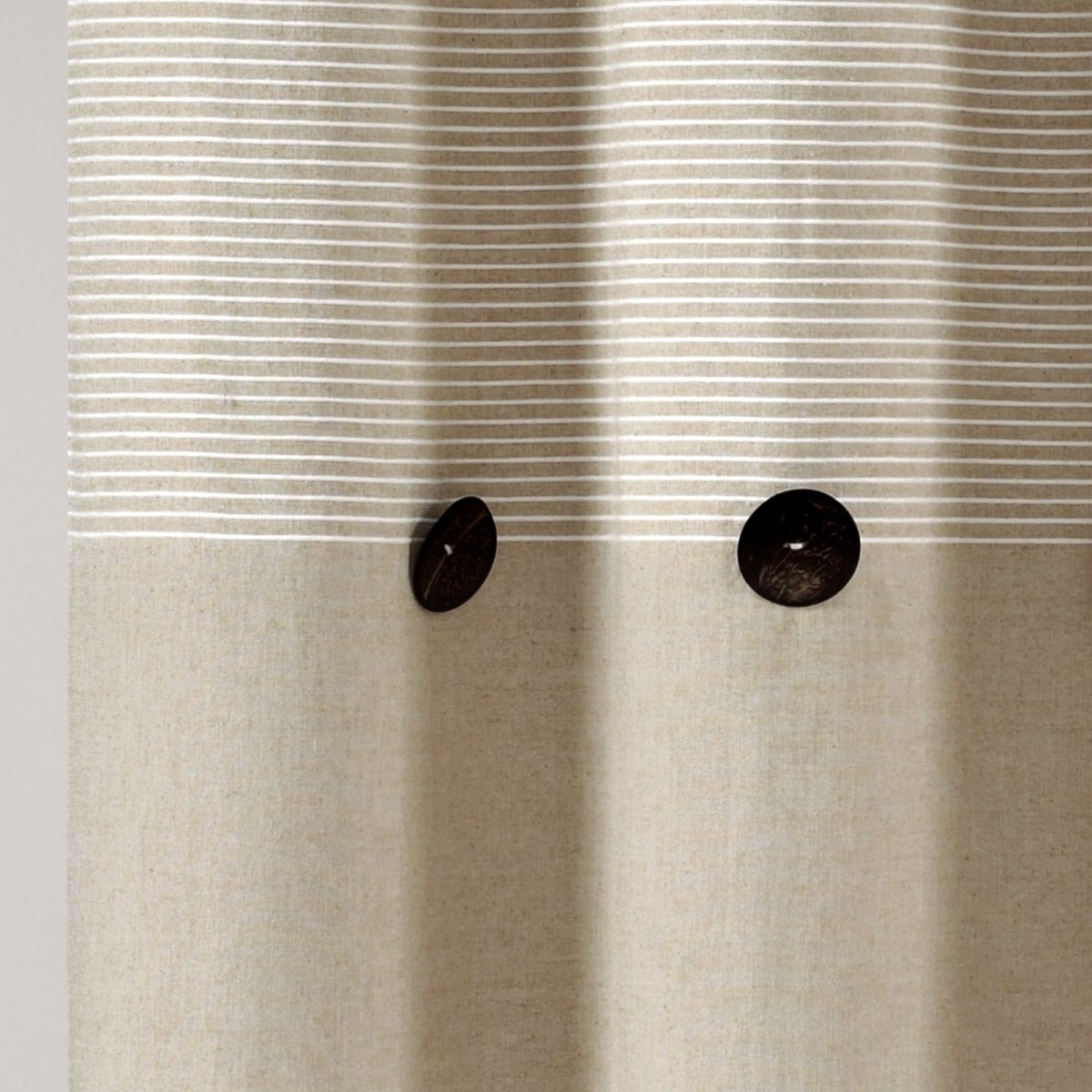 Farmhouse Button Stripe Yarn Dyed Shower Curtain