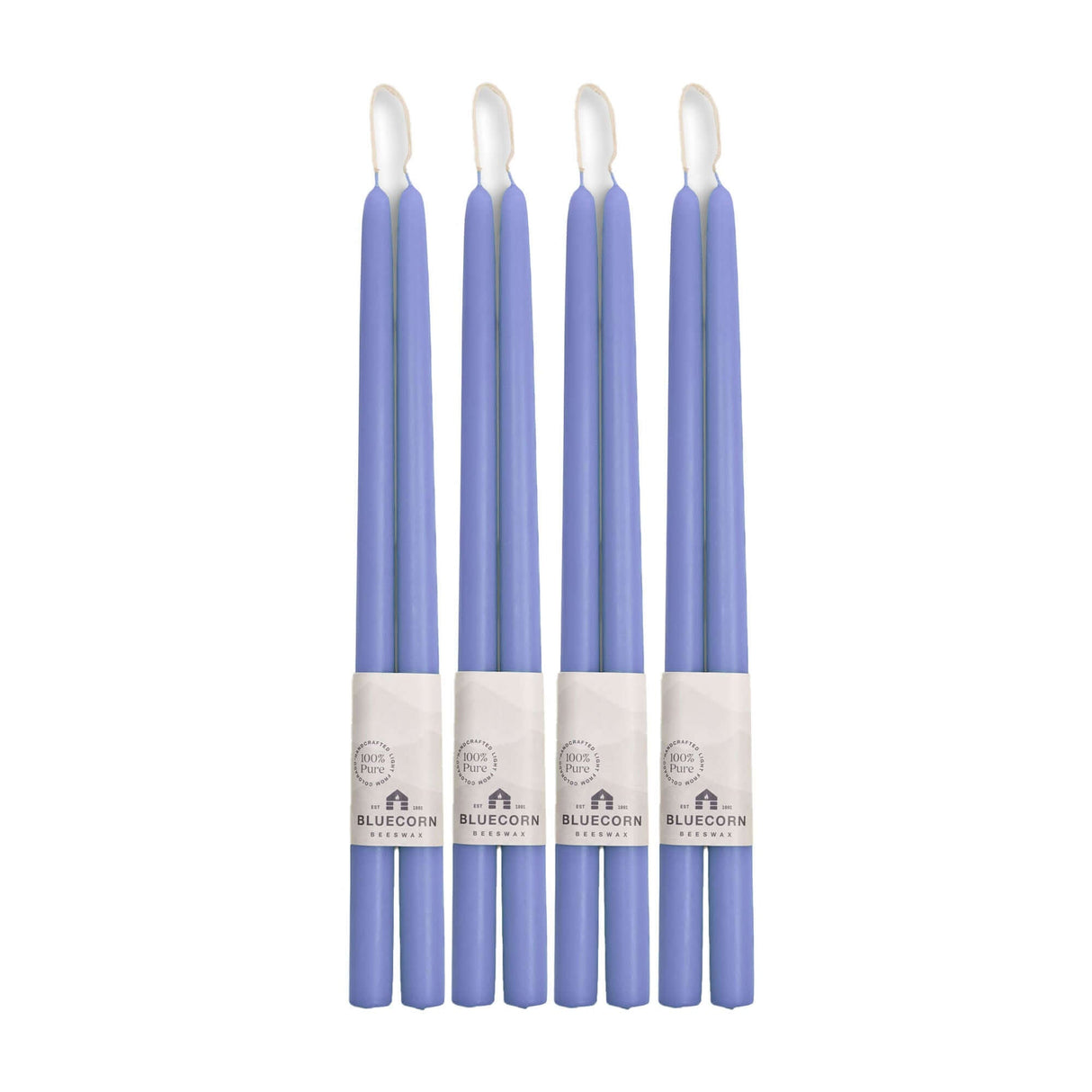 Hand-Dipped Beeswax Taper Candles - Bulk 4-Pair Bundle