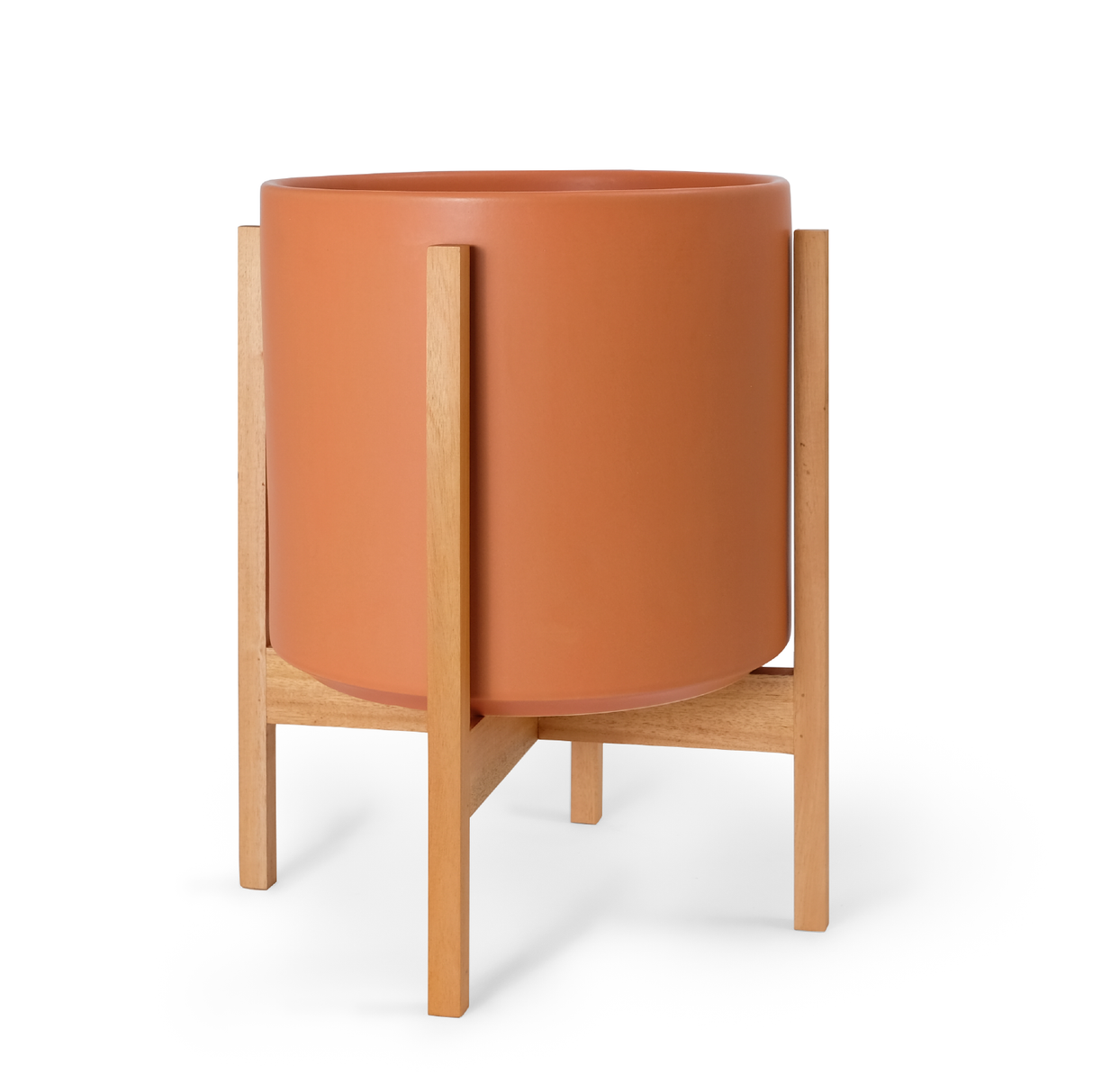 Solid Goods Ceramic Cylinder– With or Without Mahogany Stand