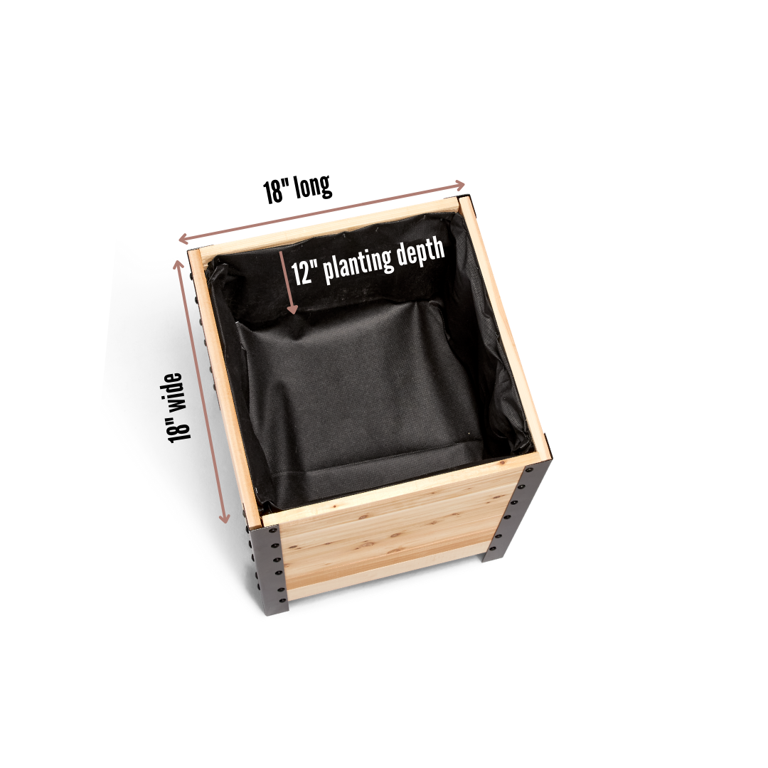 Cedar Planter Box, 18″W x 18″L