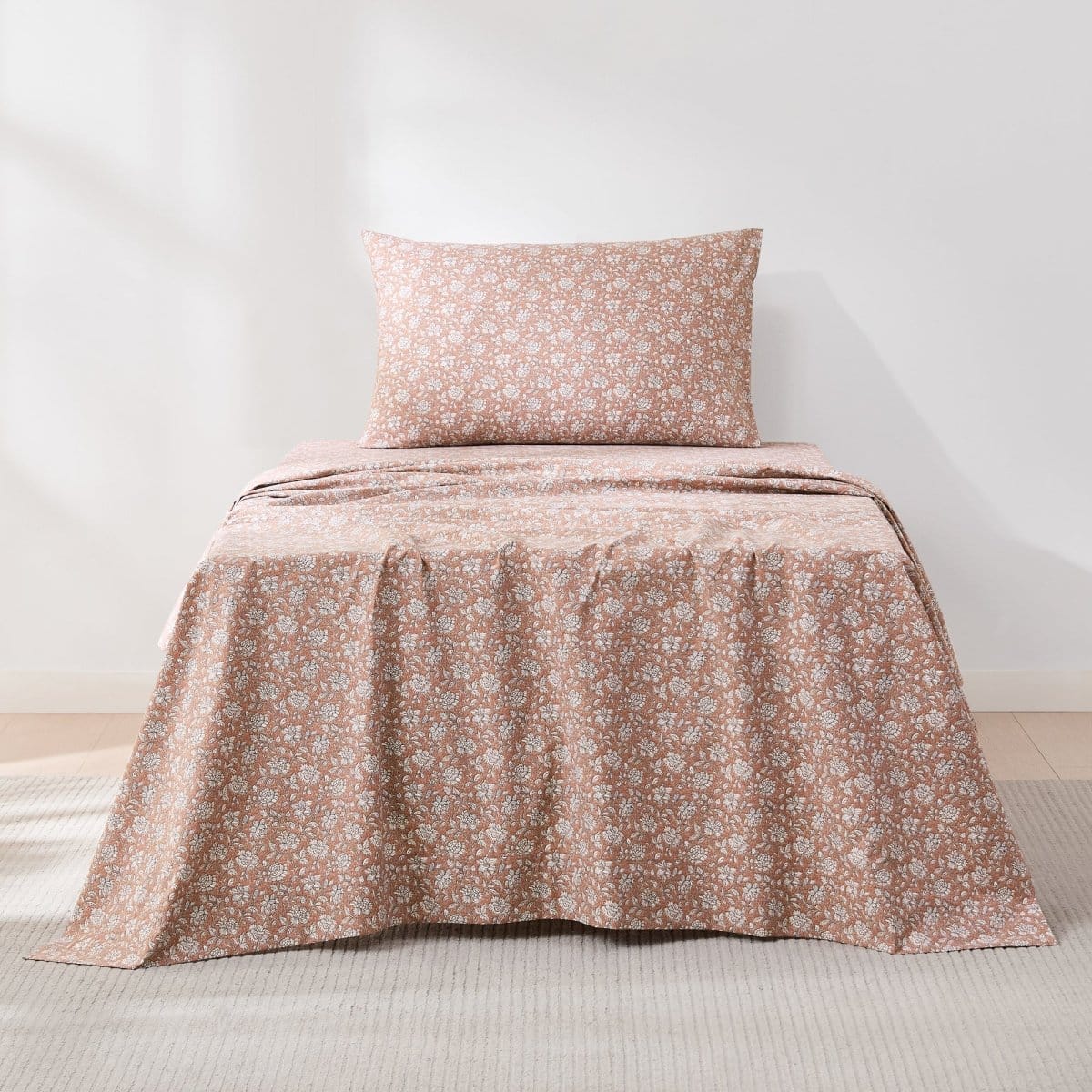 Zara Floral Block Cotton Sheet Set