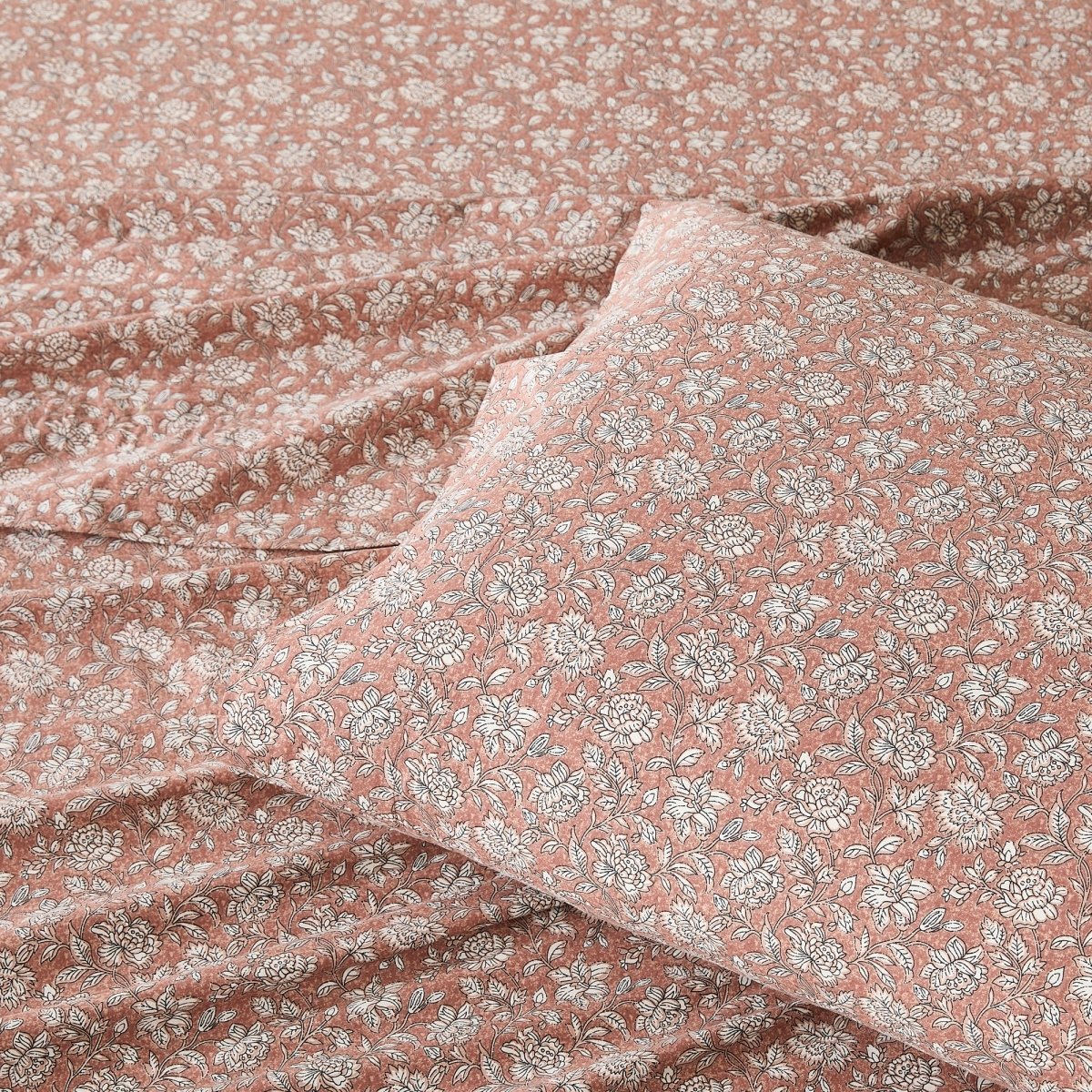 Zara Floral Block Cotton Sheet Set