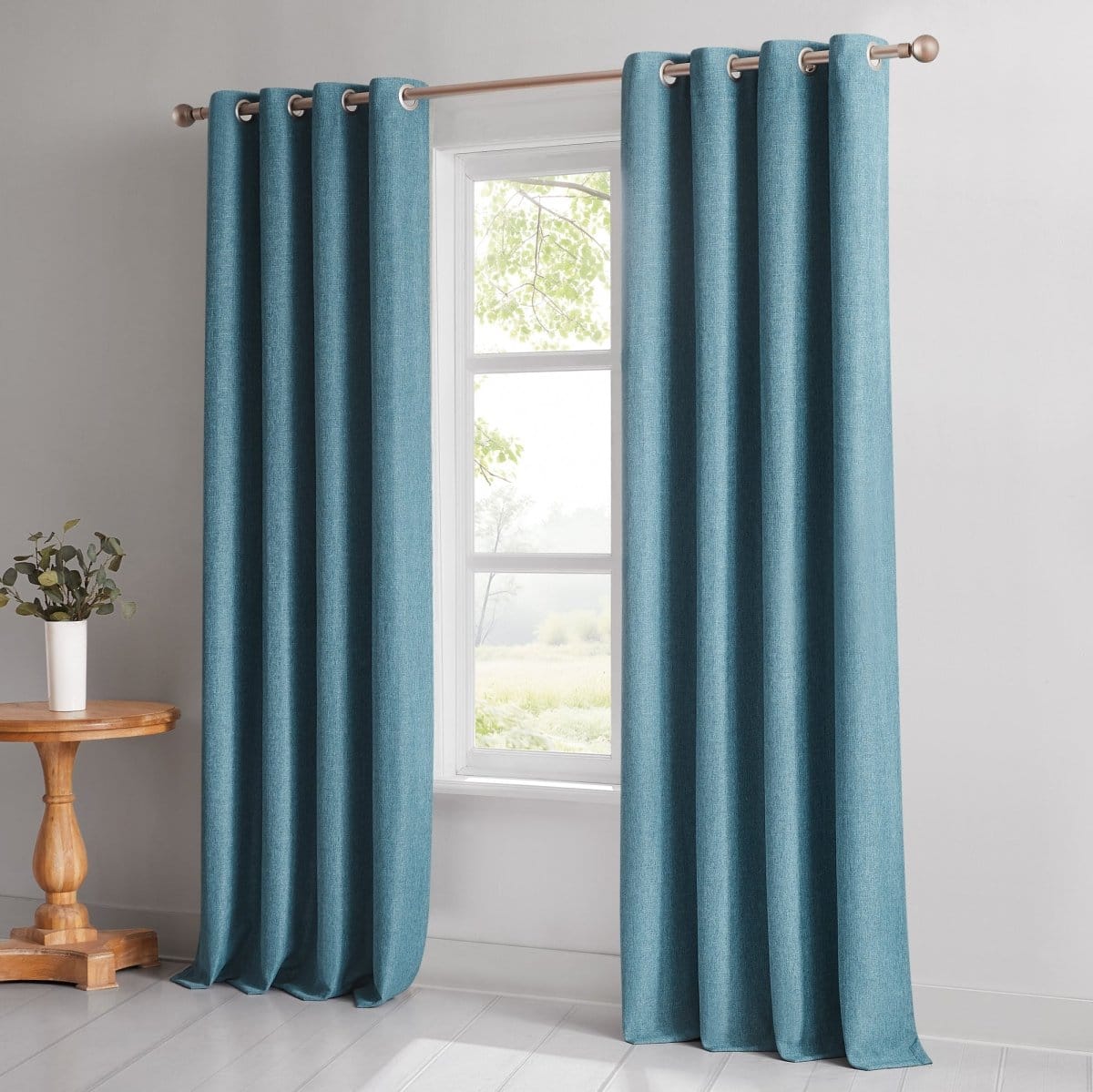 Meena Slub 100% Blackout Window Curtain Panels