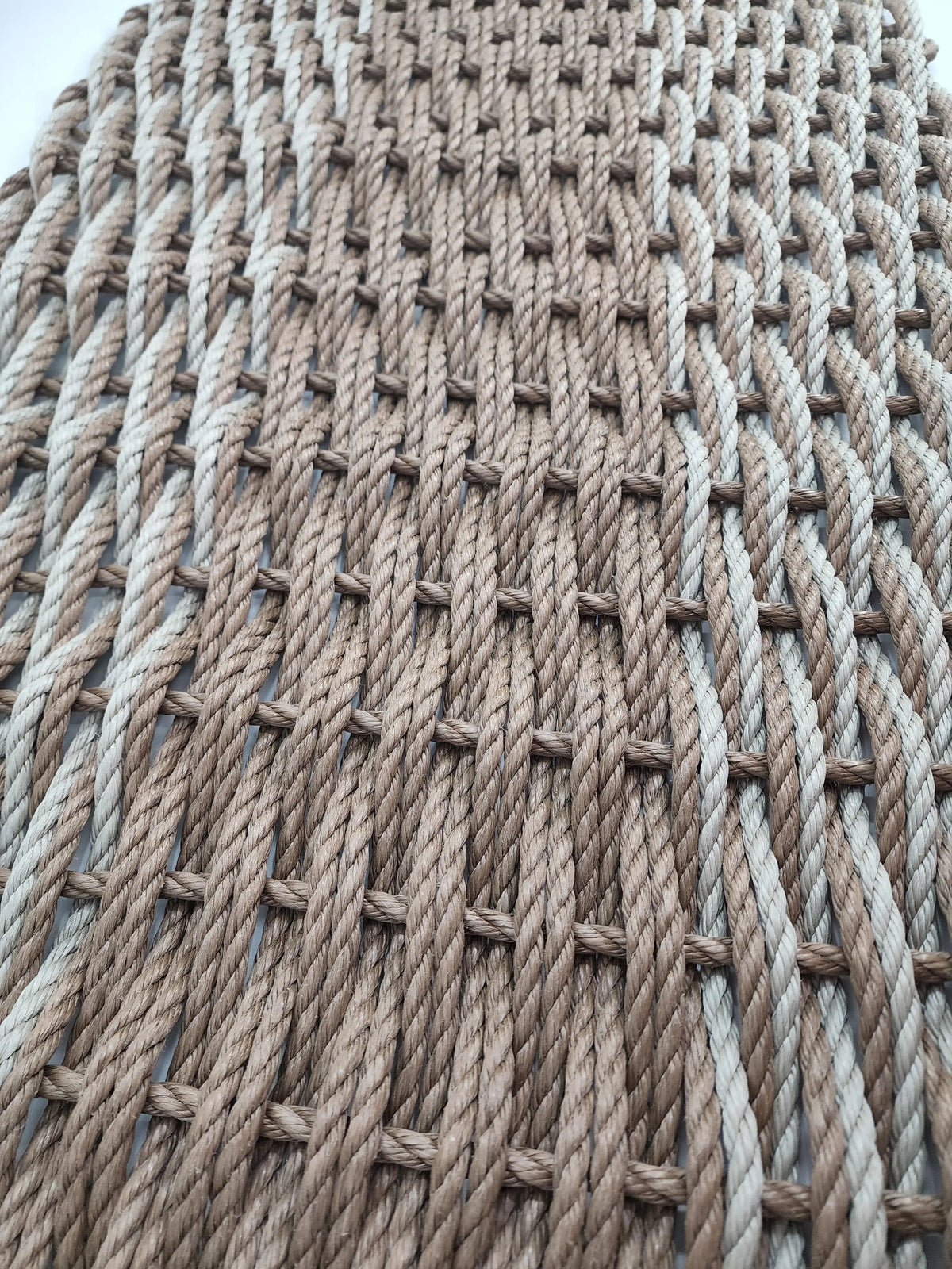 Brown & Tan Double Weave Lobster Rope Doormat