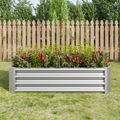 Rectangular Metal Raised Garden Bed