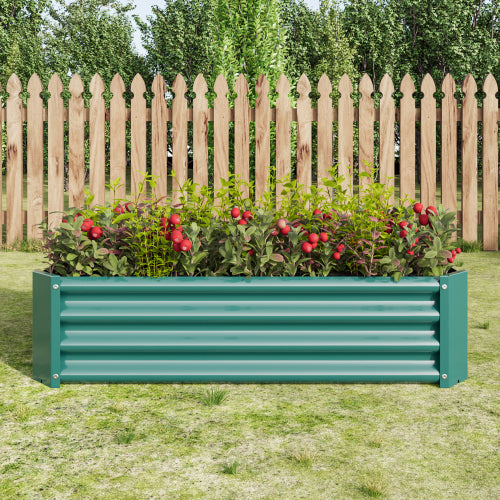 Rectangular Metal Raised Garden Bed