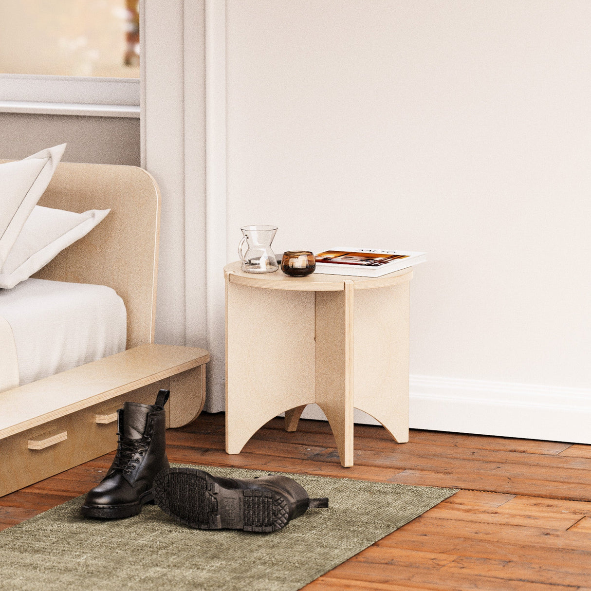 Yoyo Birch End Table