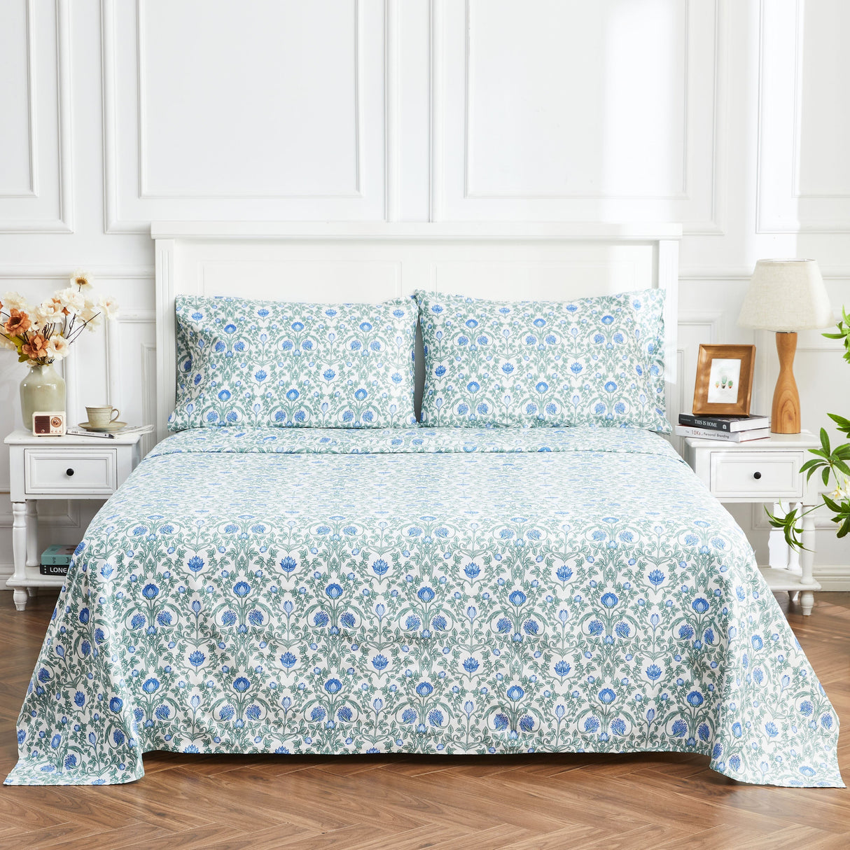 Arts & Crafts Floral Printed Sheet Set