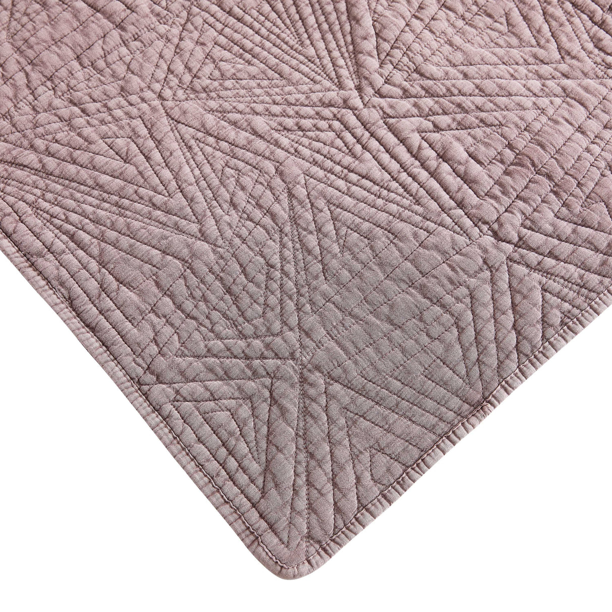 Dancing Triangles Stonewashed Cotton Quilt Set