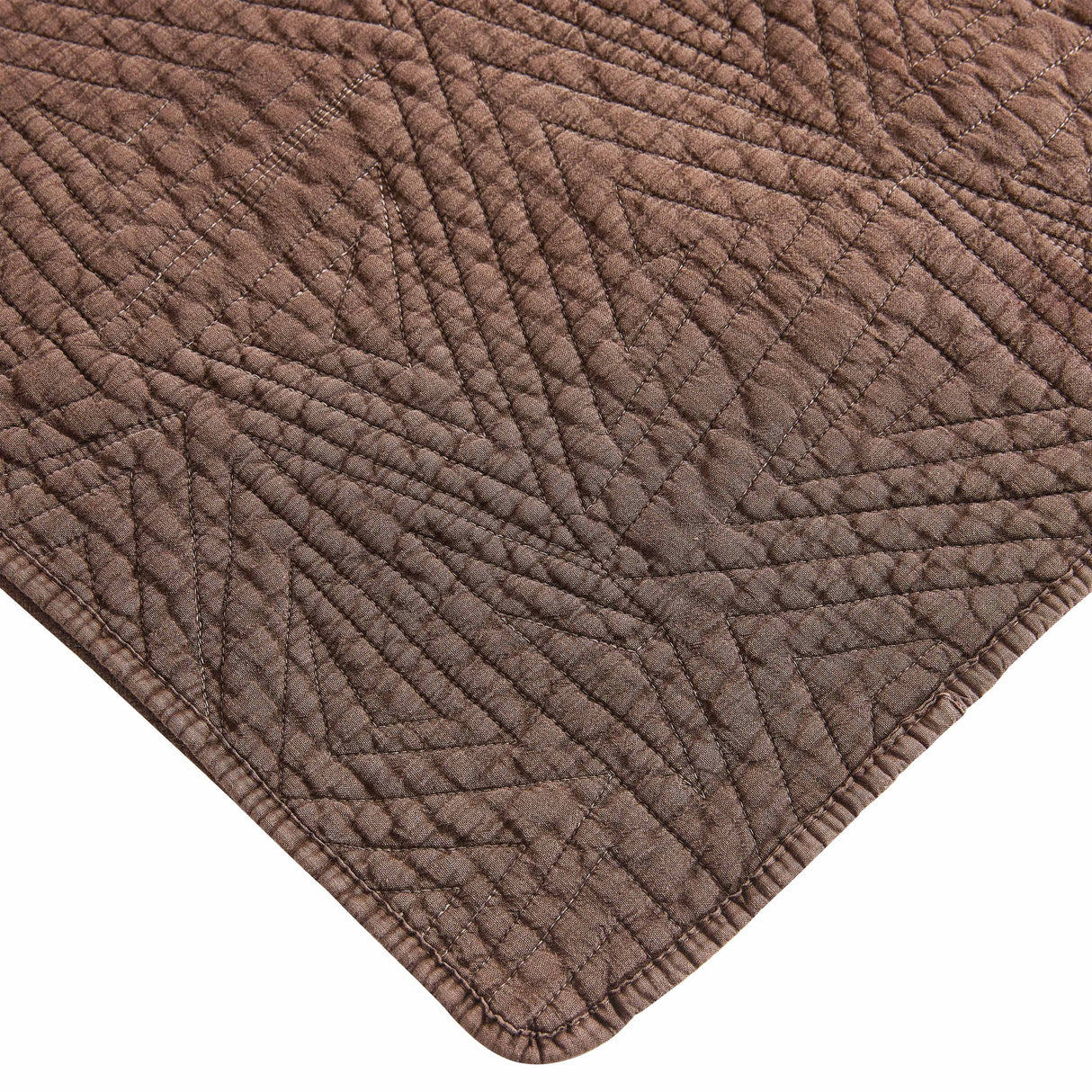 Dancing Triangles Stonewashed Cotton Quilt Set