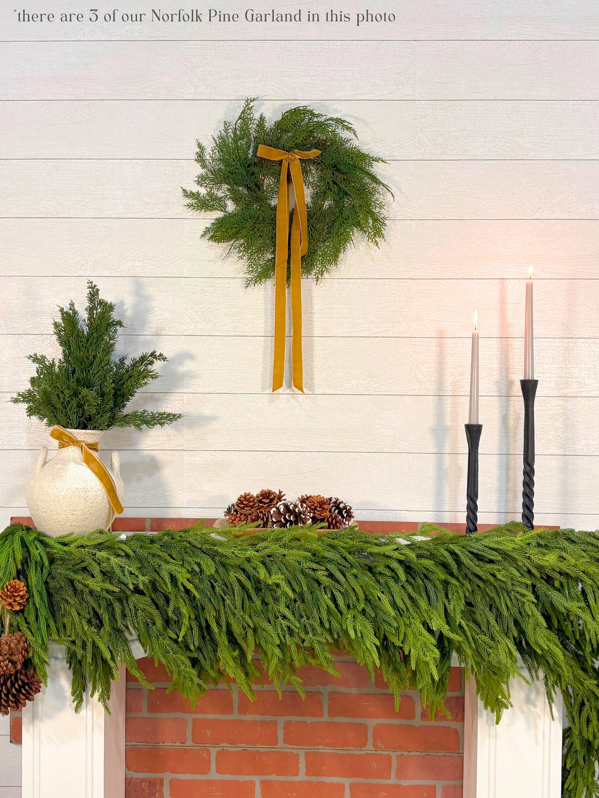 Artificial 6' Norfolk Pine Garland - Ships Next Day