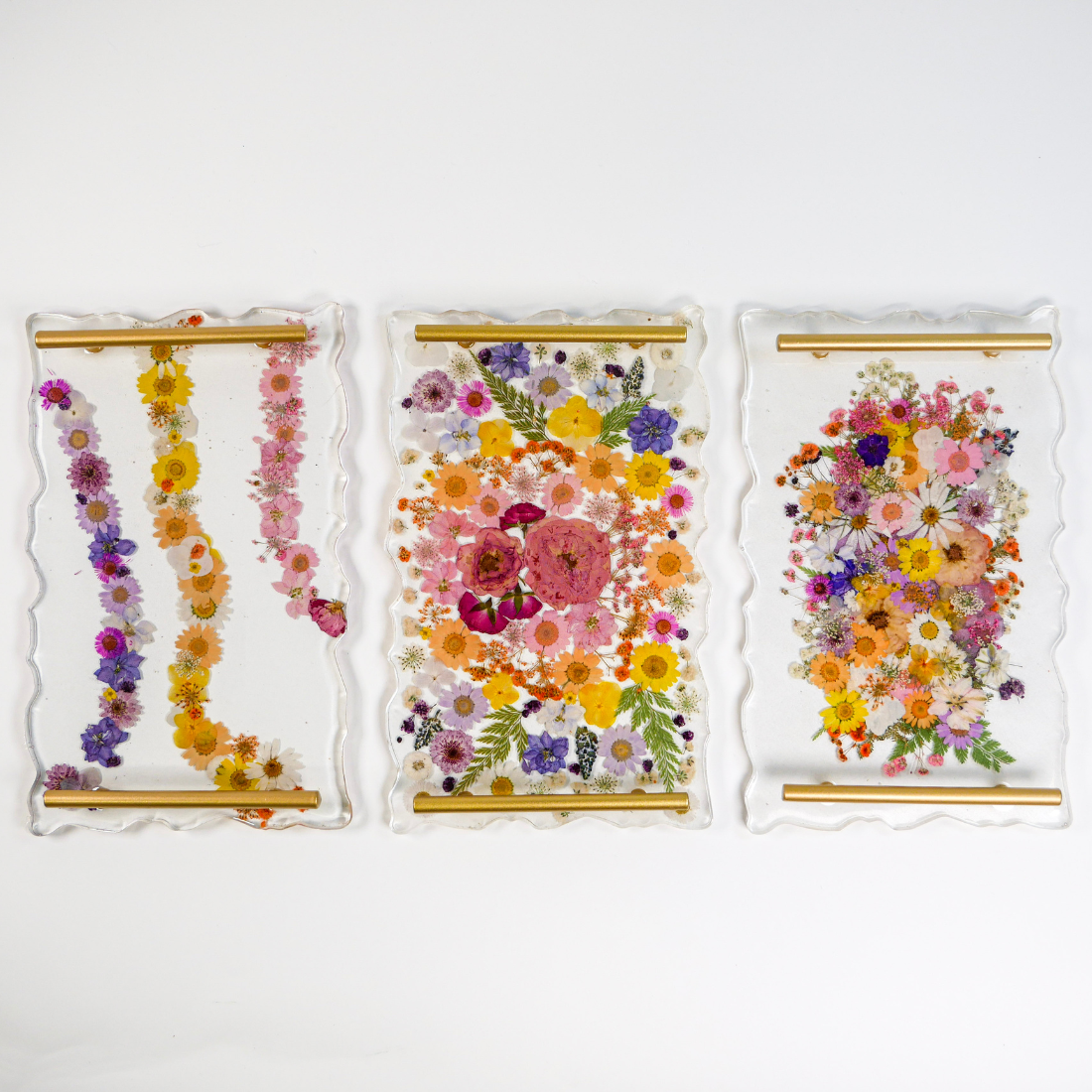 Floral Resin Serving Tray Kit