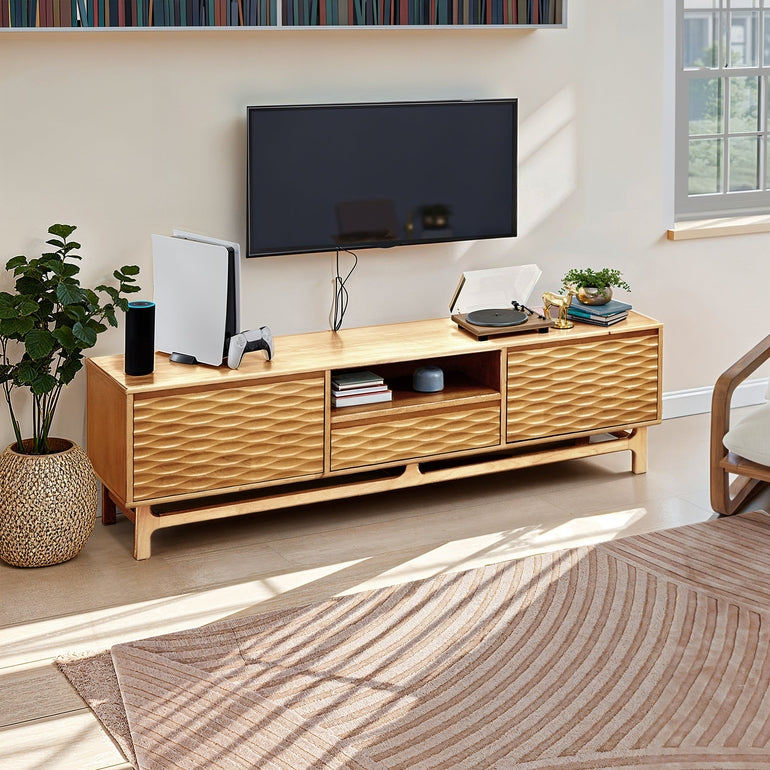 Acacia Elara Solid Wood TV Stand with Storage