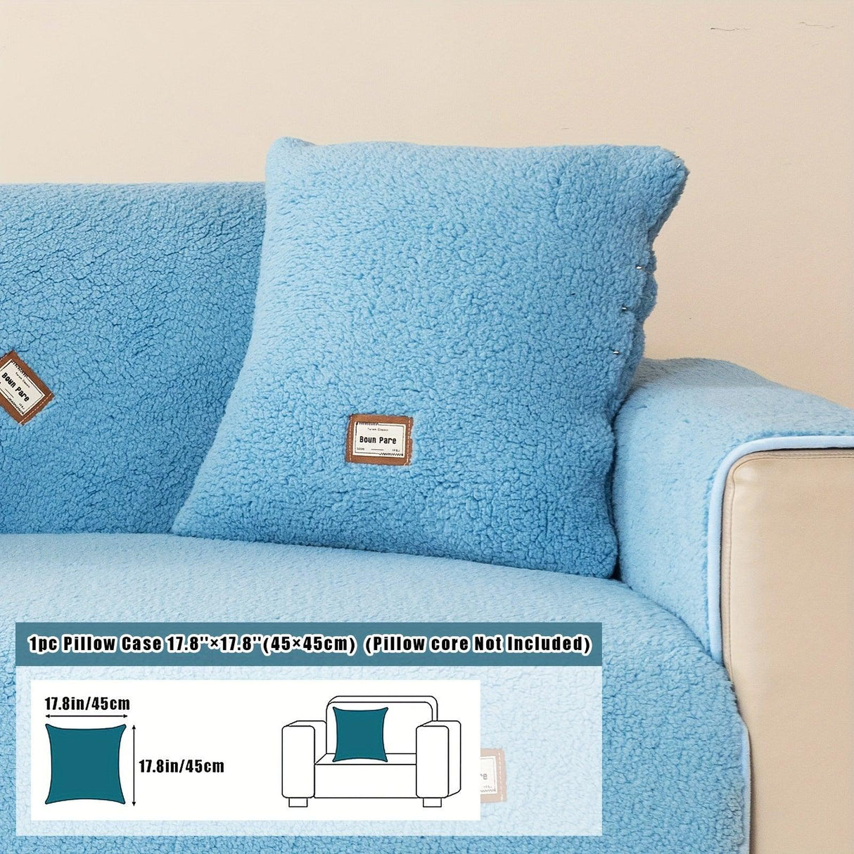 Durable 3 cushion couch cover | High-Quality Plush Sherpa Sofa Cover