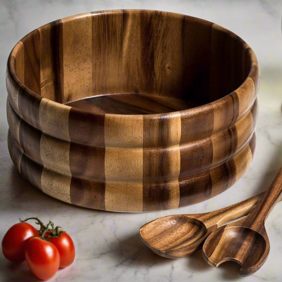 Extra Large Salad Bowl with Servers