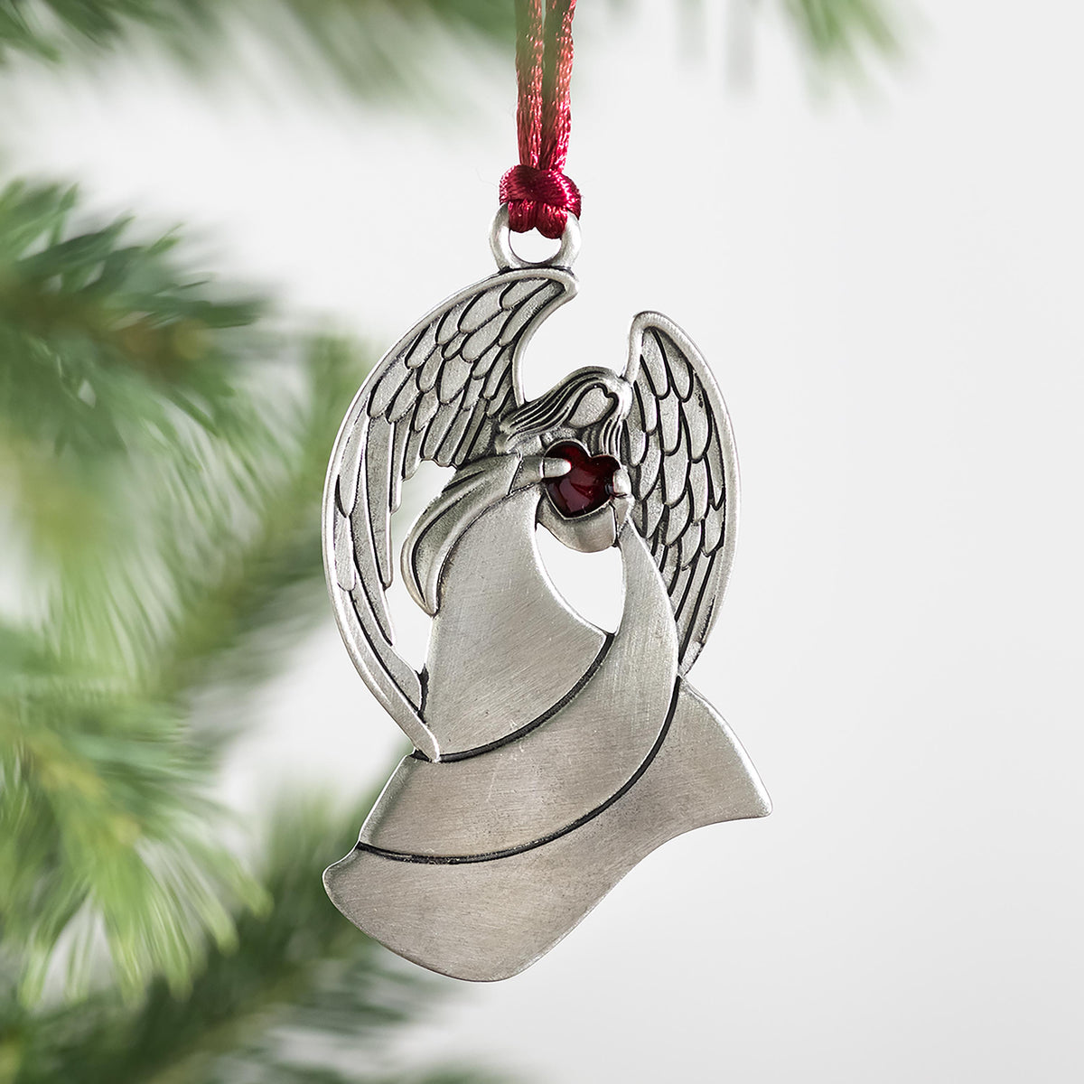 Angel Solid Pewter Christmas Ornament Plow & Hearth