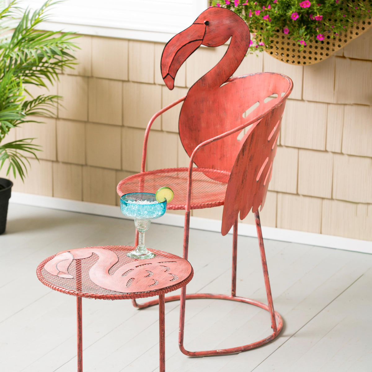 Flamingo Chair and Side Table, Set of – Plow Hearth