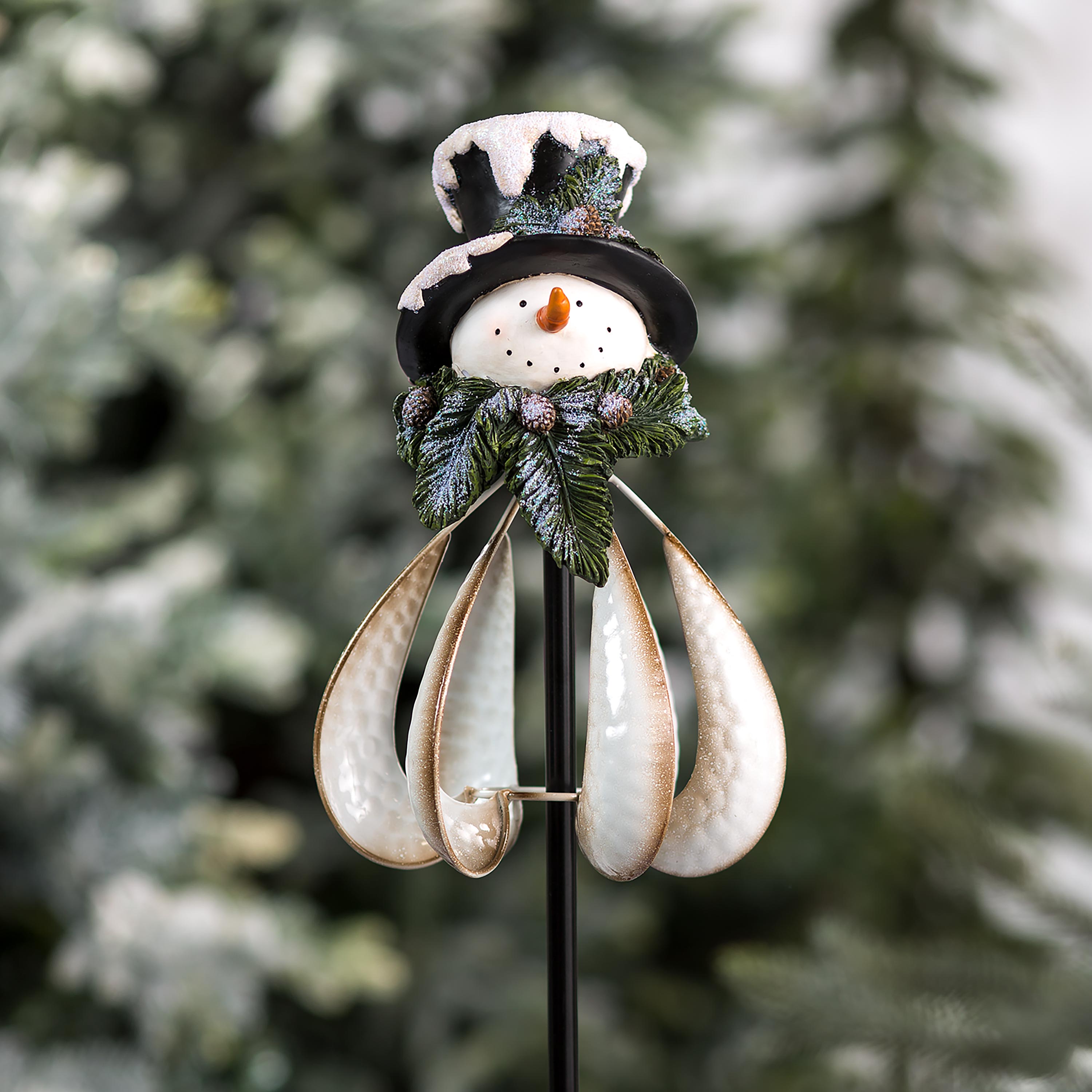 SnowMan  fur-top-hat-snowman-figurine-