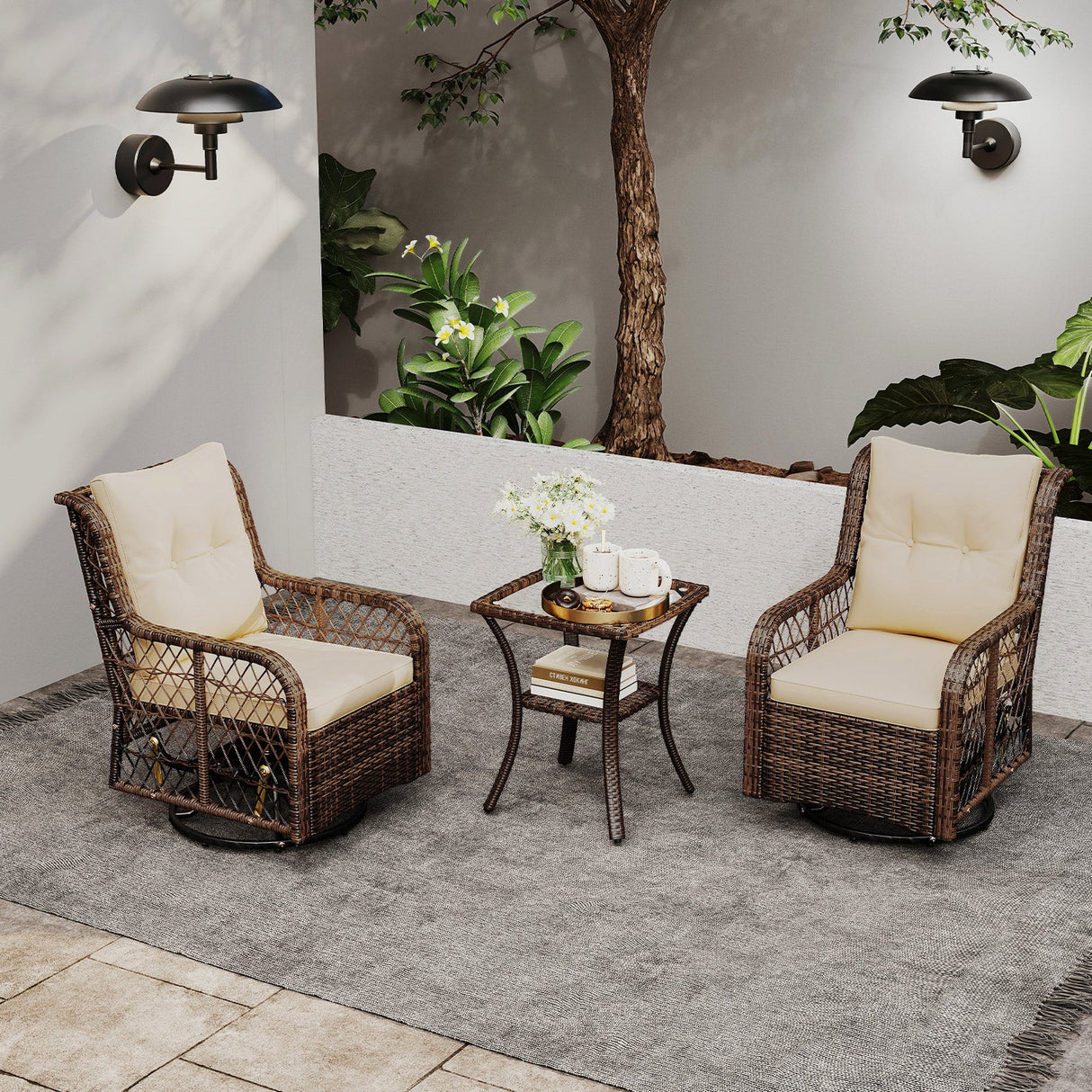 3 Piece Patio Furniture Set