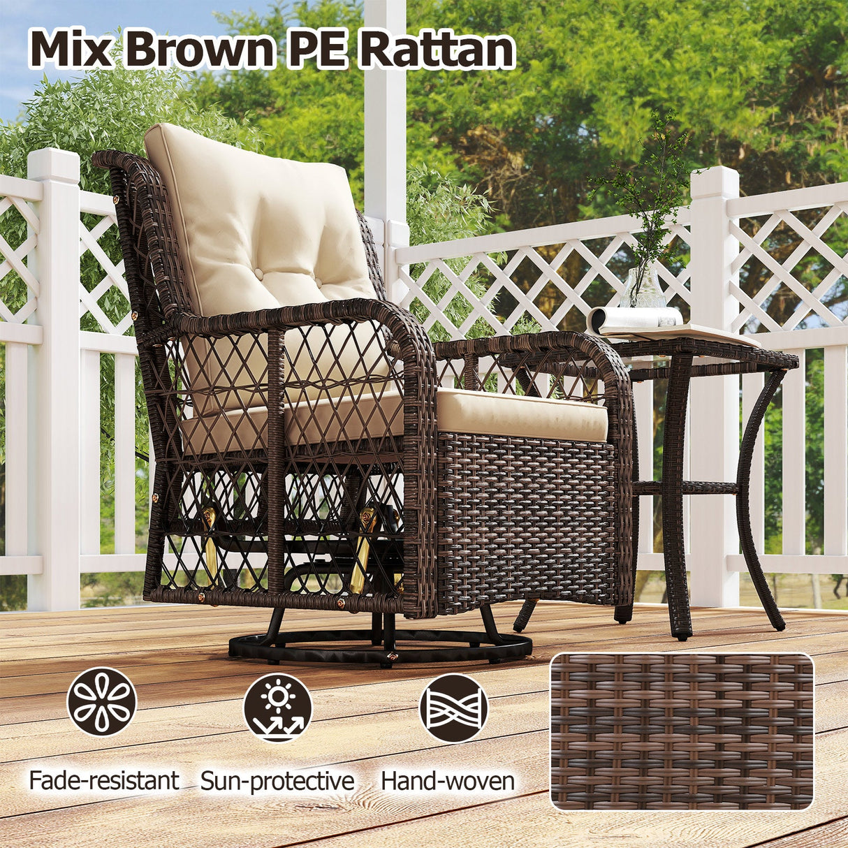 3 Piece Patio Furniture Set
