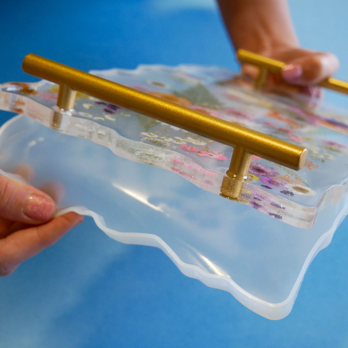 Floral Resin Serving Tray Kit