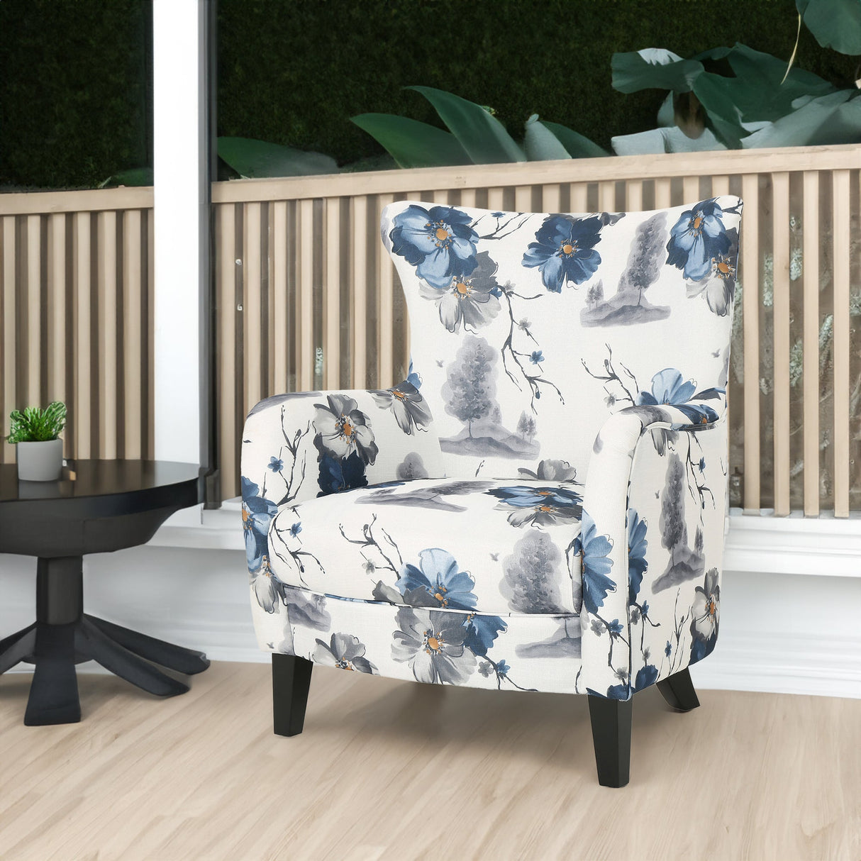 Floral Watercolor Accent Chair