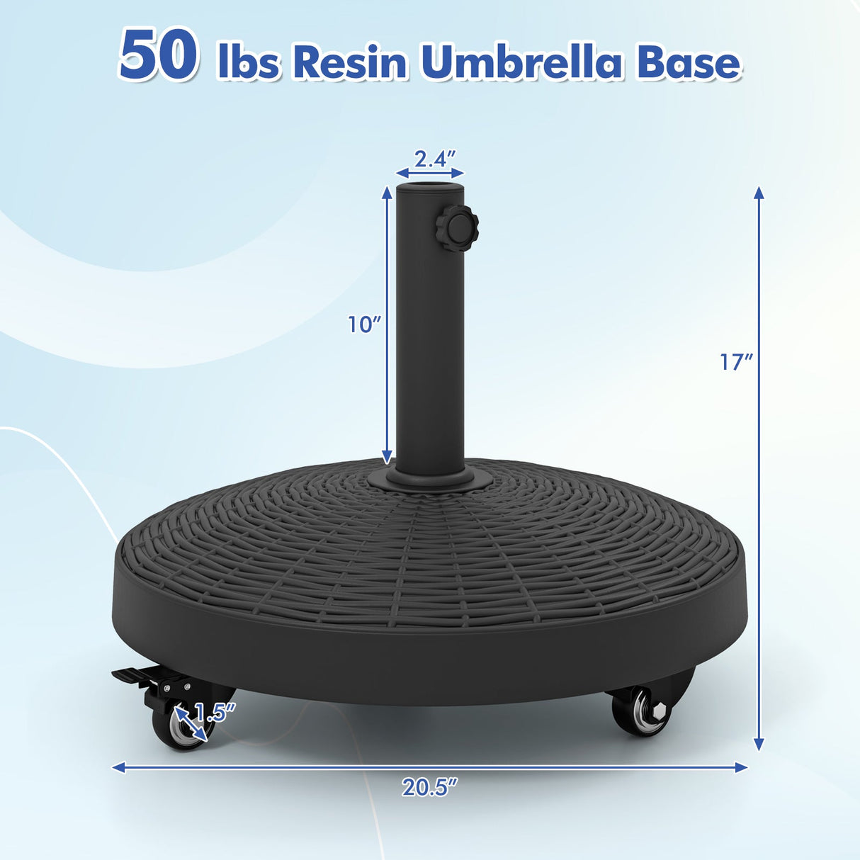 Patio Wicker Style Umbrella Base