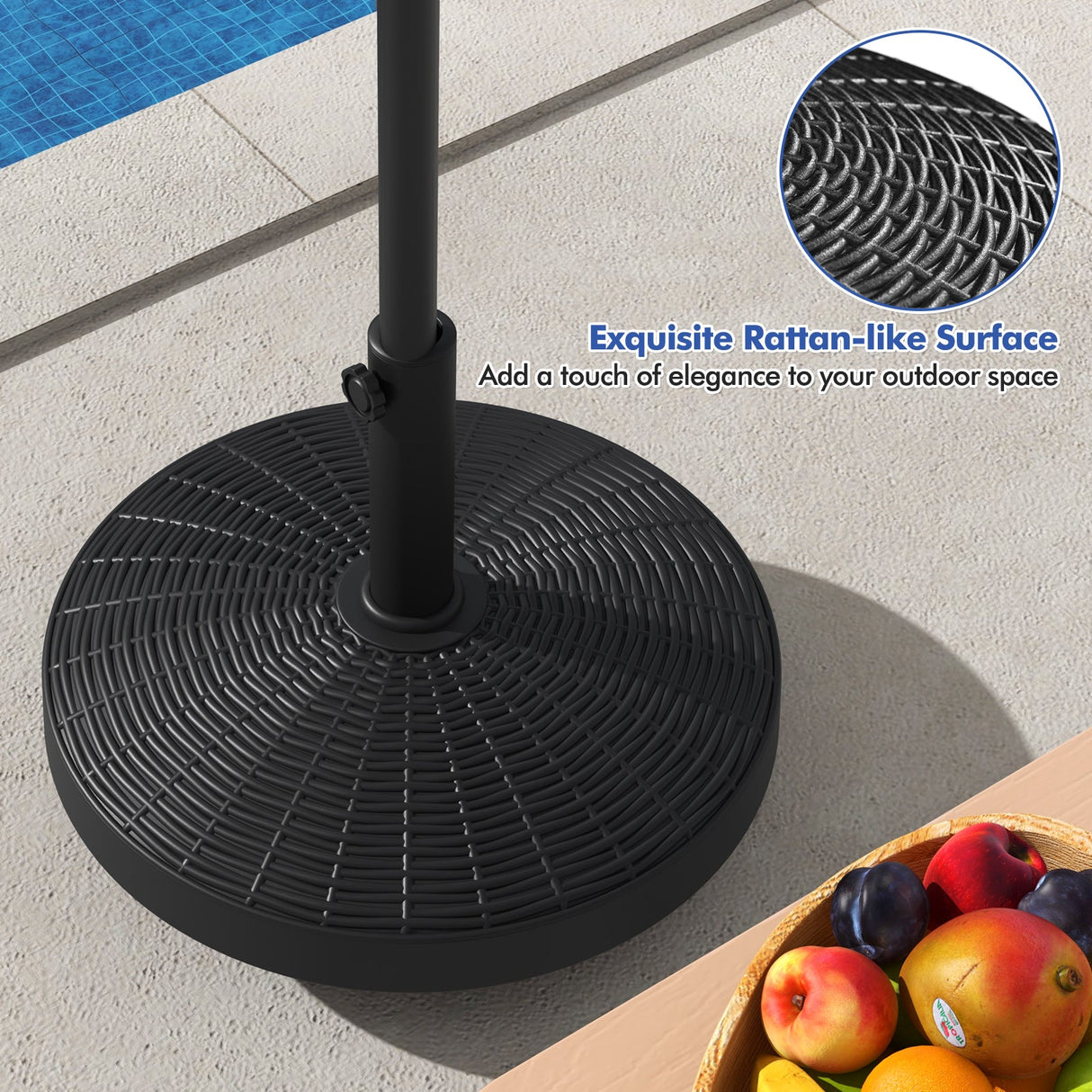 Patio Wicker Style Umbrella Base