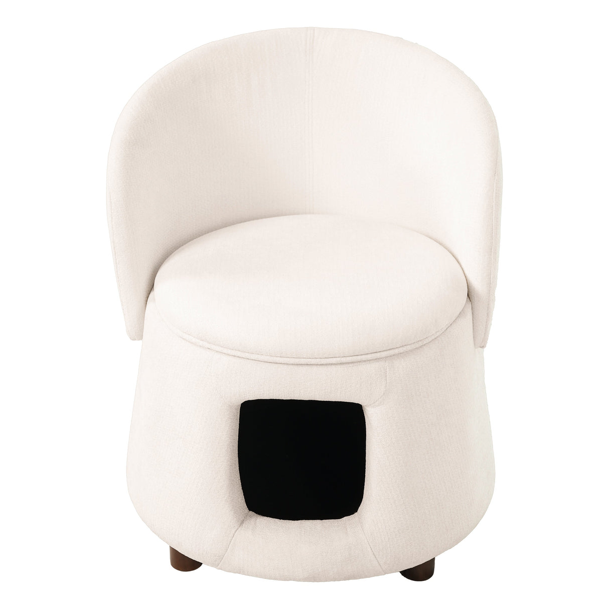 Pet Friendly Chair with Convertible Stool