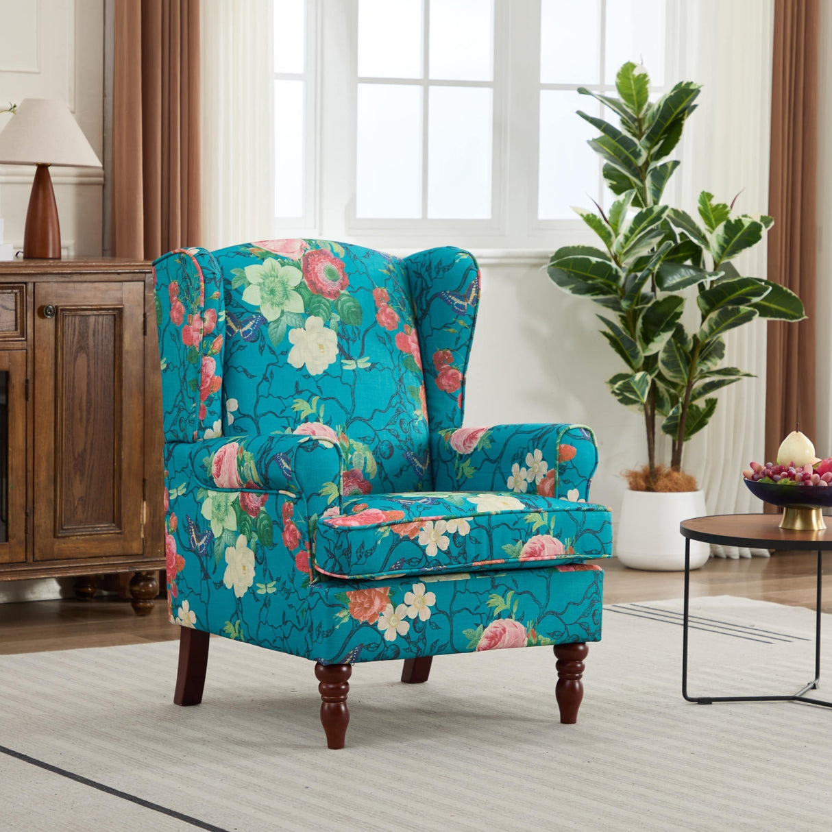 Caribbean Floral Accent Chair
