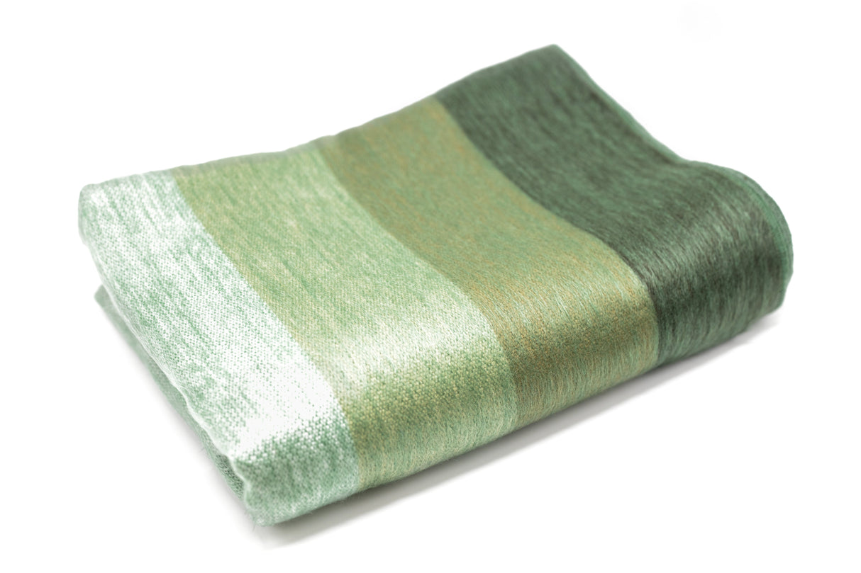 Lustrous Sage and Green Throw