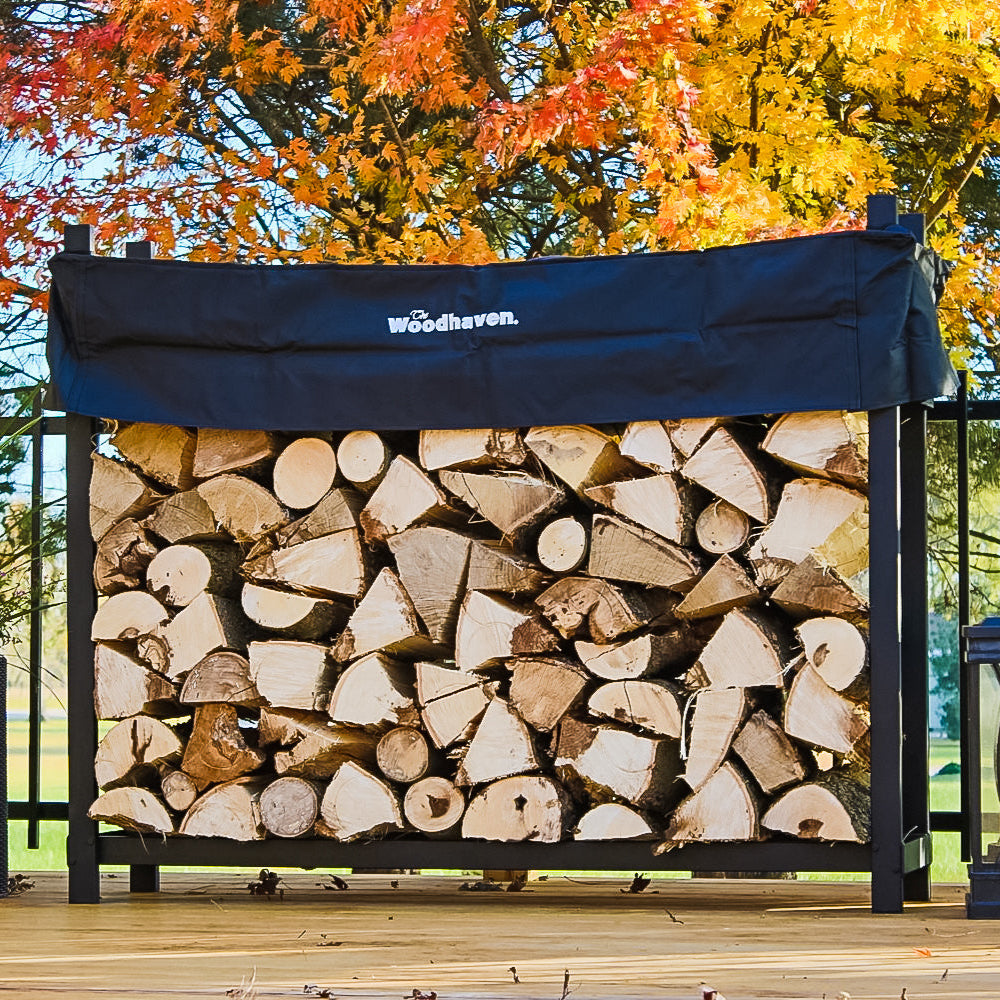 5 ft Steel Firewood Rack Holds 1/4 Cord Plus Woodhaven