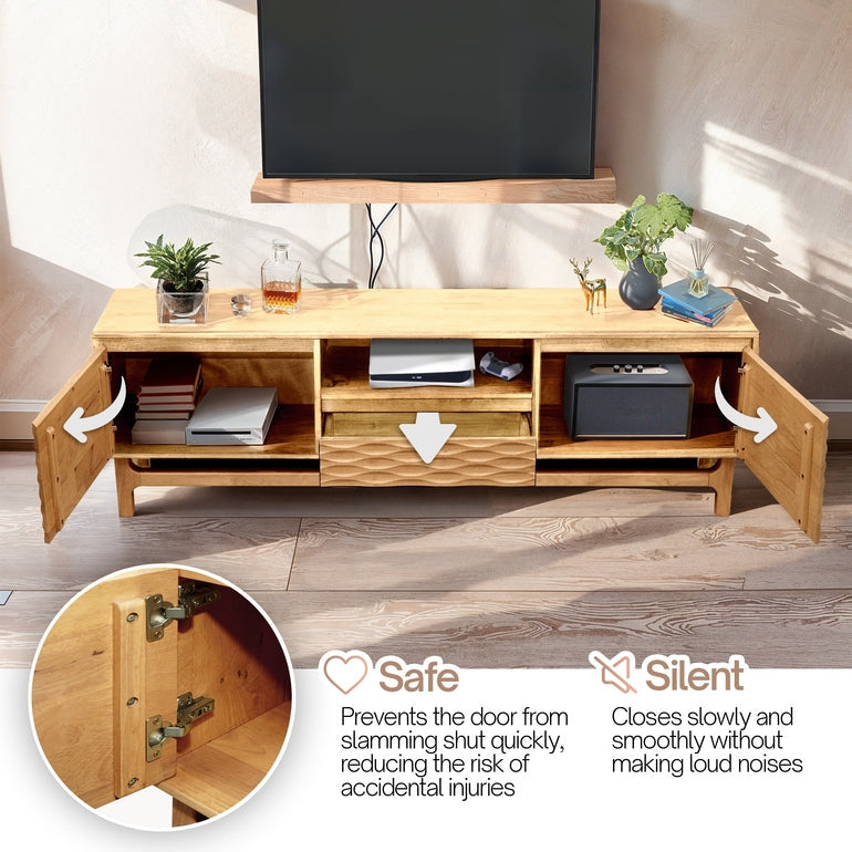 Acacia Elara Solid Wood TV Stand with Storage