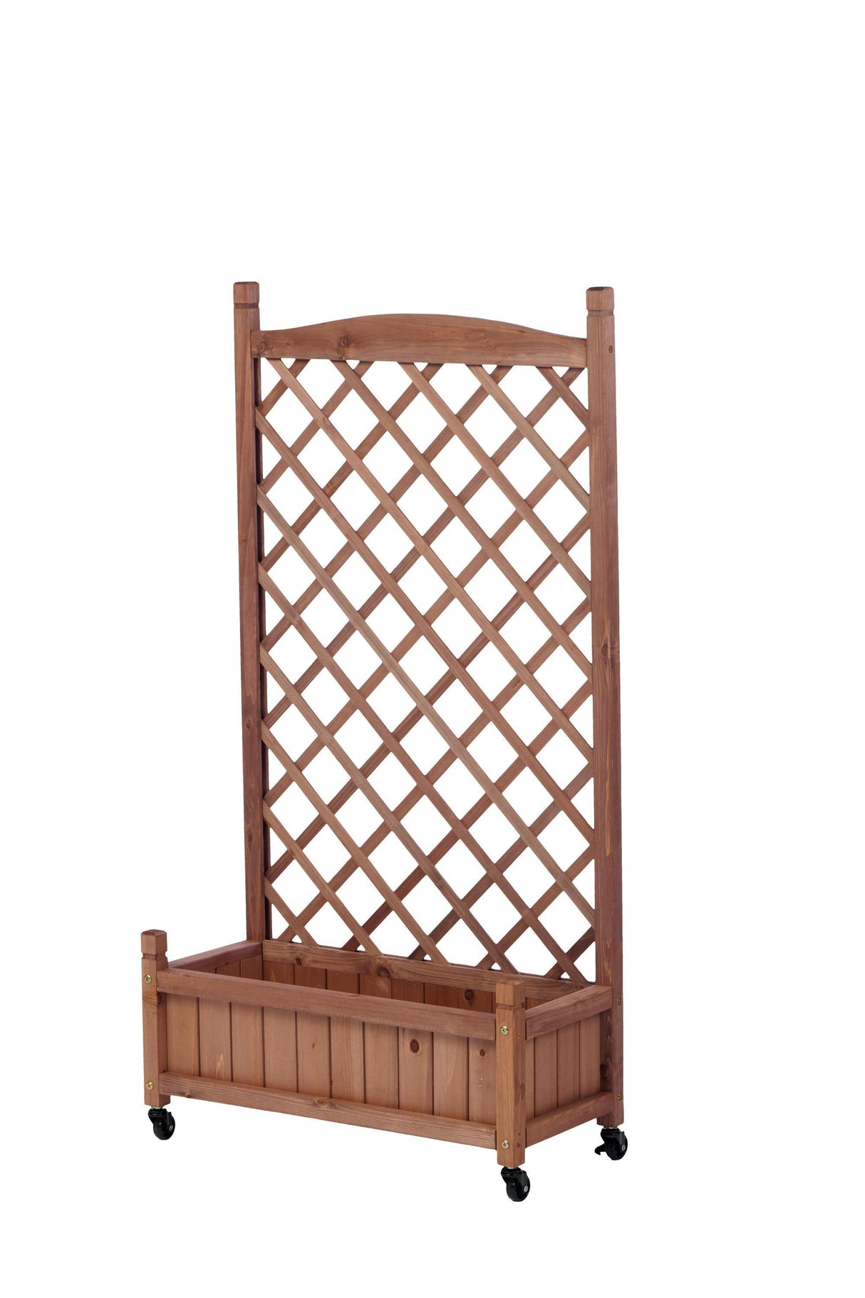 2-Pack Raised Garden Beds with Trellis, Outdoor Wooden Plant Box, and Plant Stand