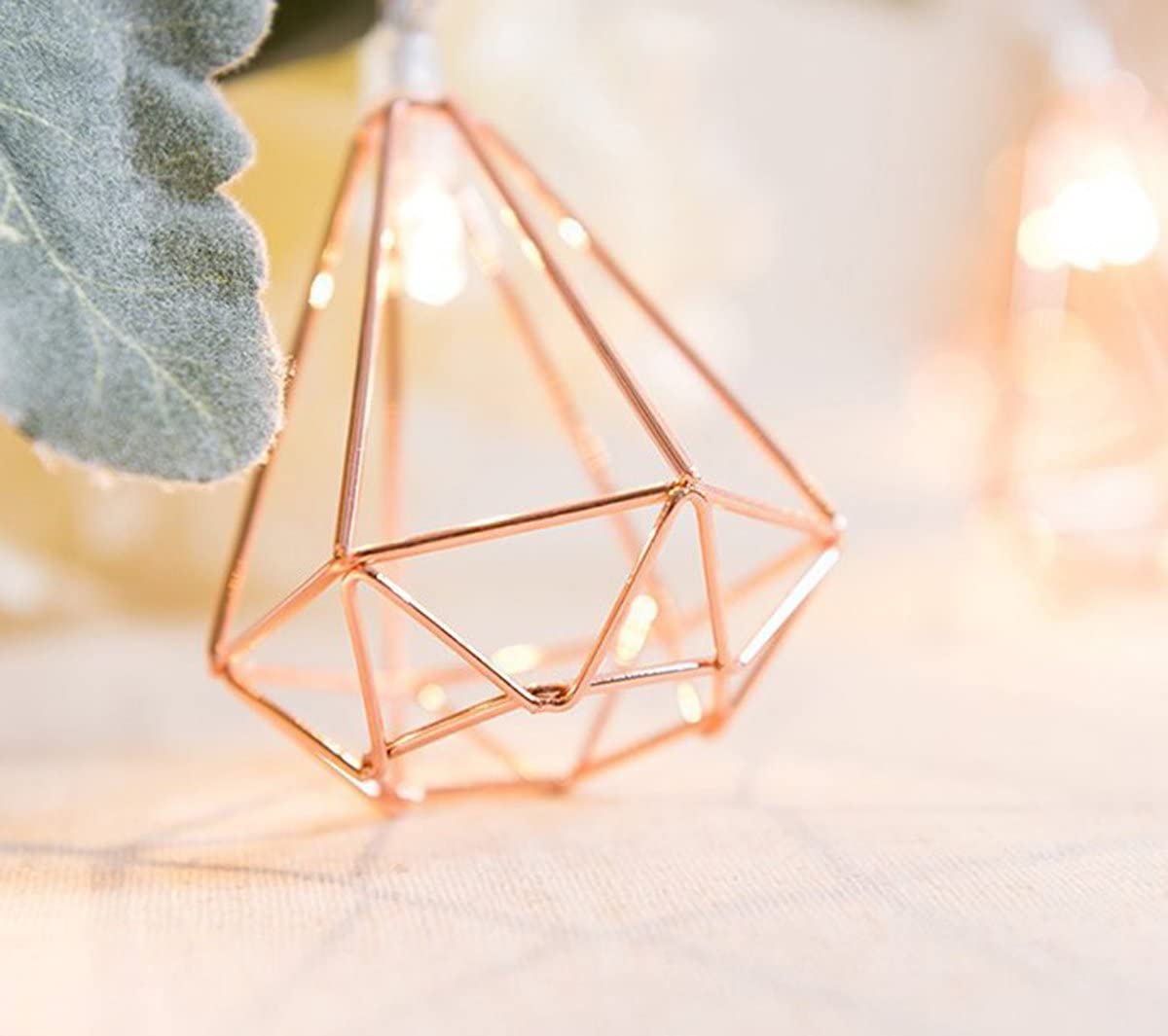 LED Rose Gold Diamond String Fairy Lights