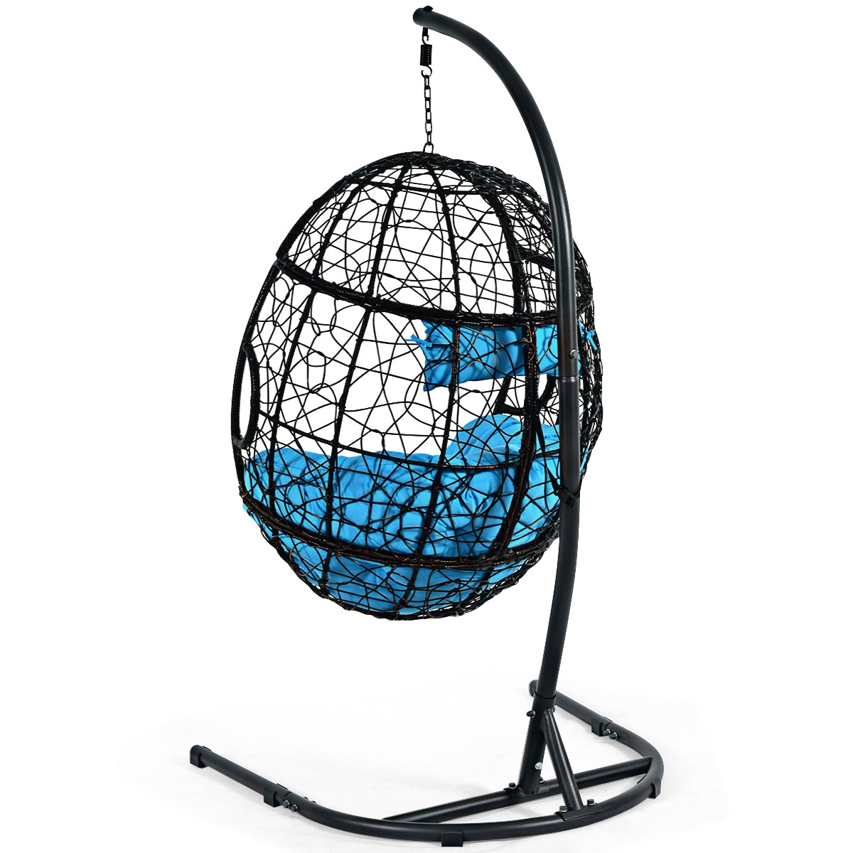 Hanging Cushioned Hammock Chair with Stand