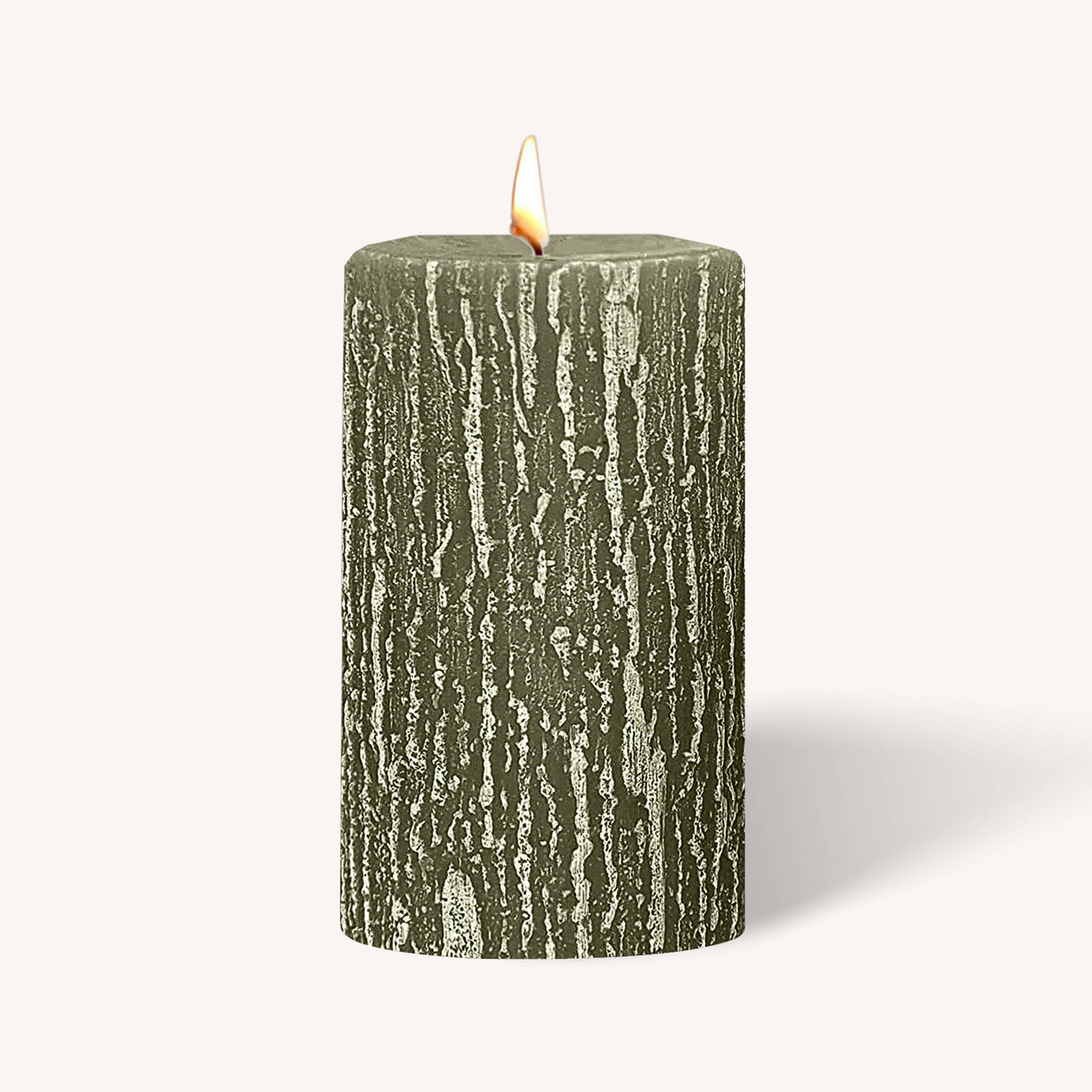 Timberline Pillar Candles - Olive Green - 6 Pack