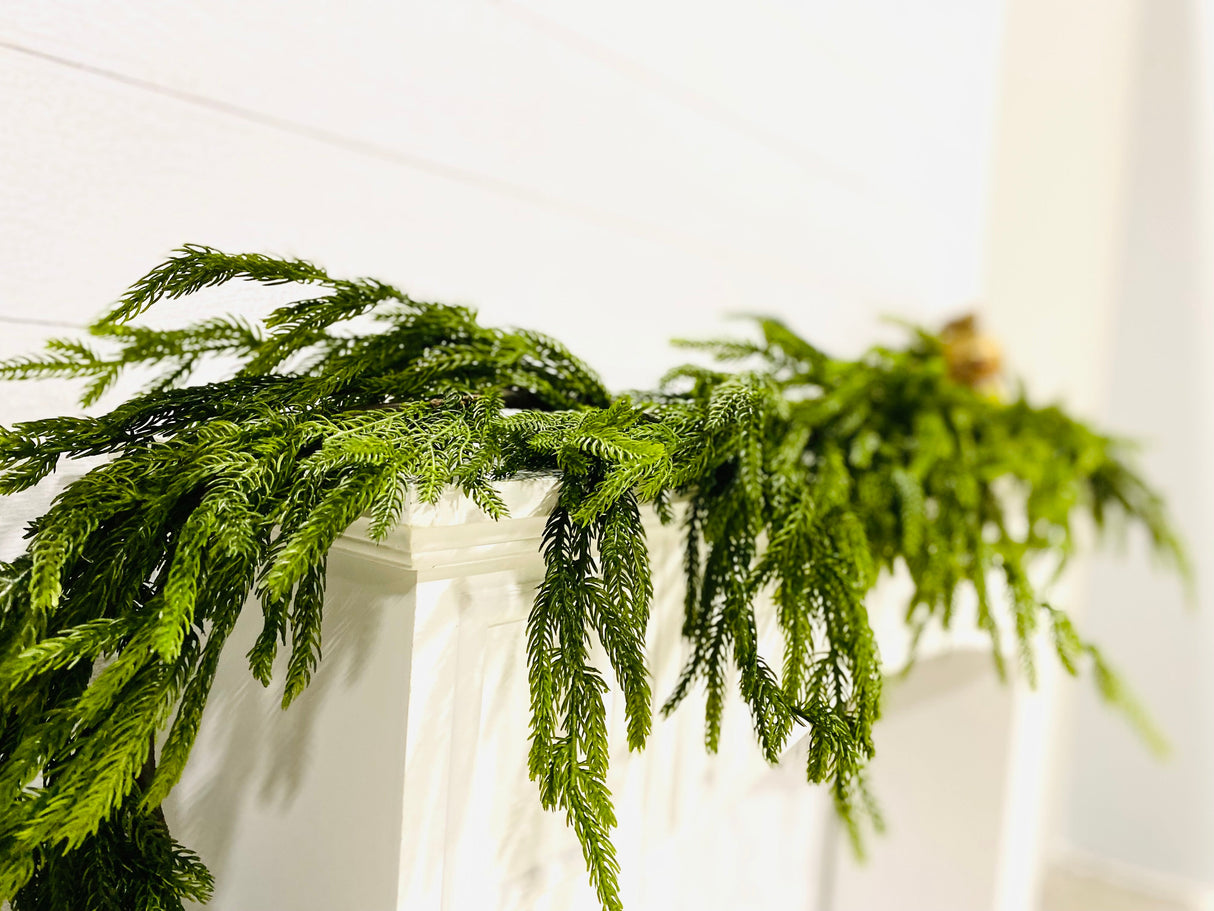 Artificial 6' Norfolk Pine Garland - Ships Next Day